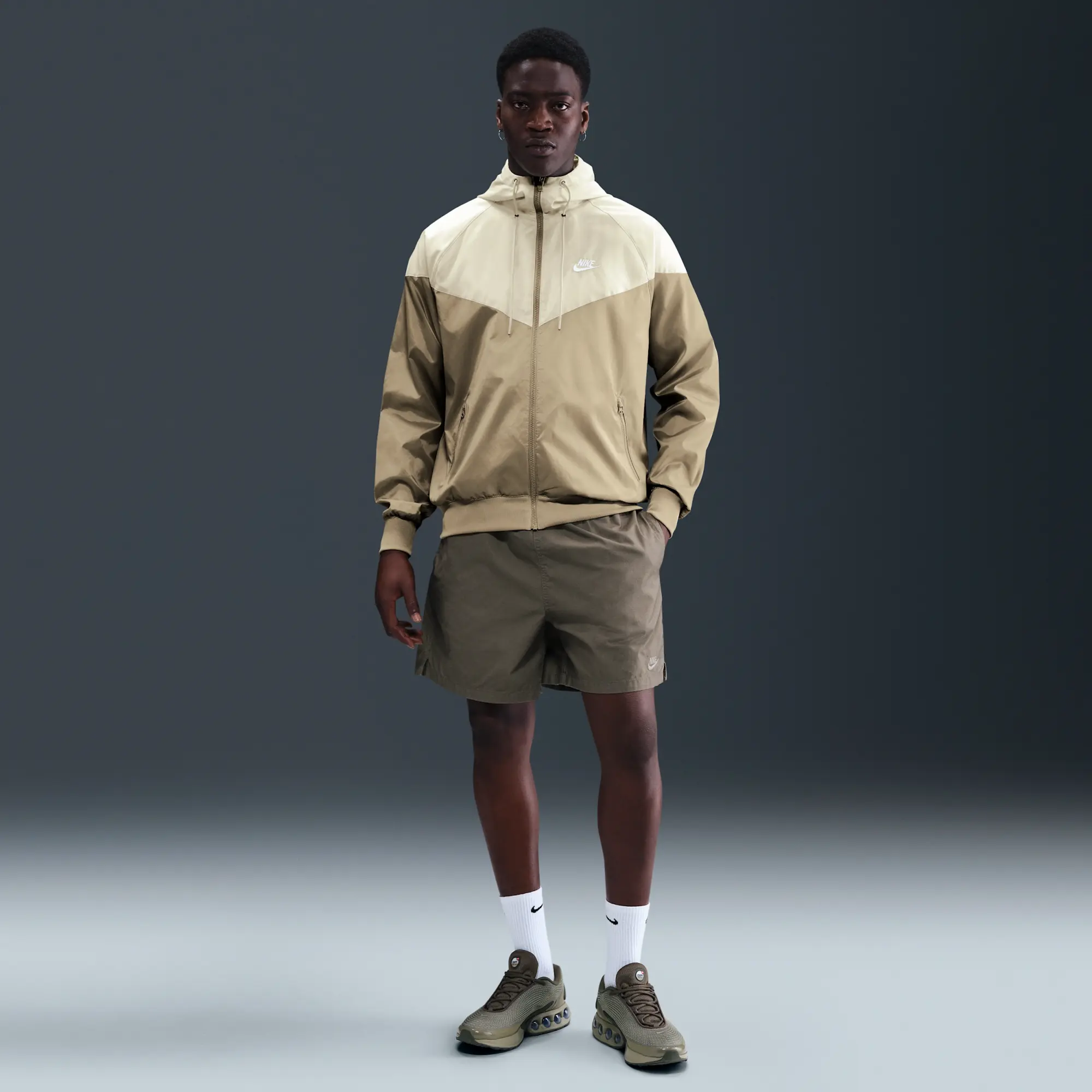 Nike Sportswear Windrunner Men's Hooded Jacket - Brown - Recycled Polyester