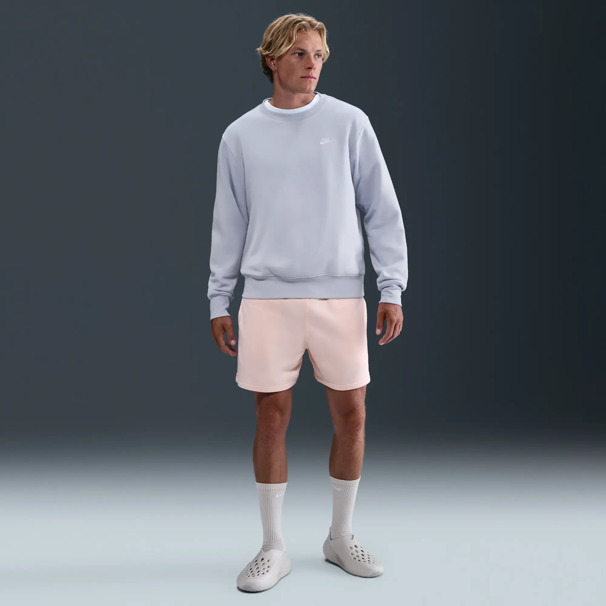 Nike Club Men's Fleece Crew - Grey - Fleece > Club Fleece