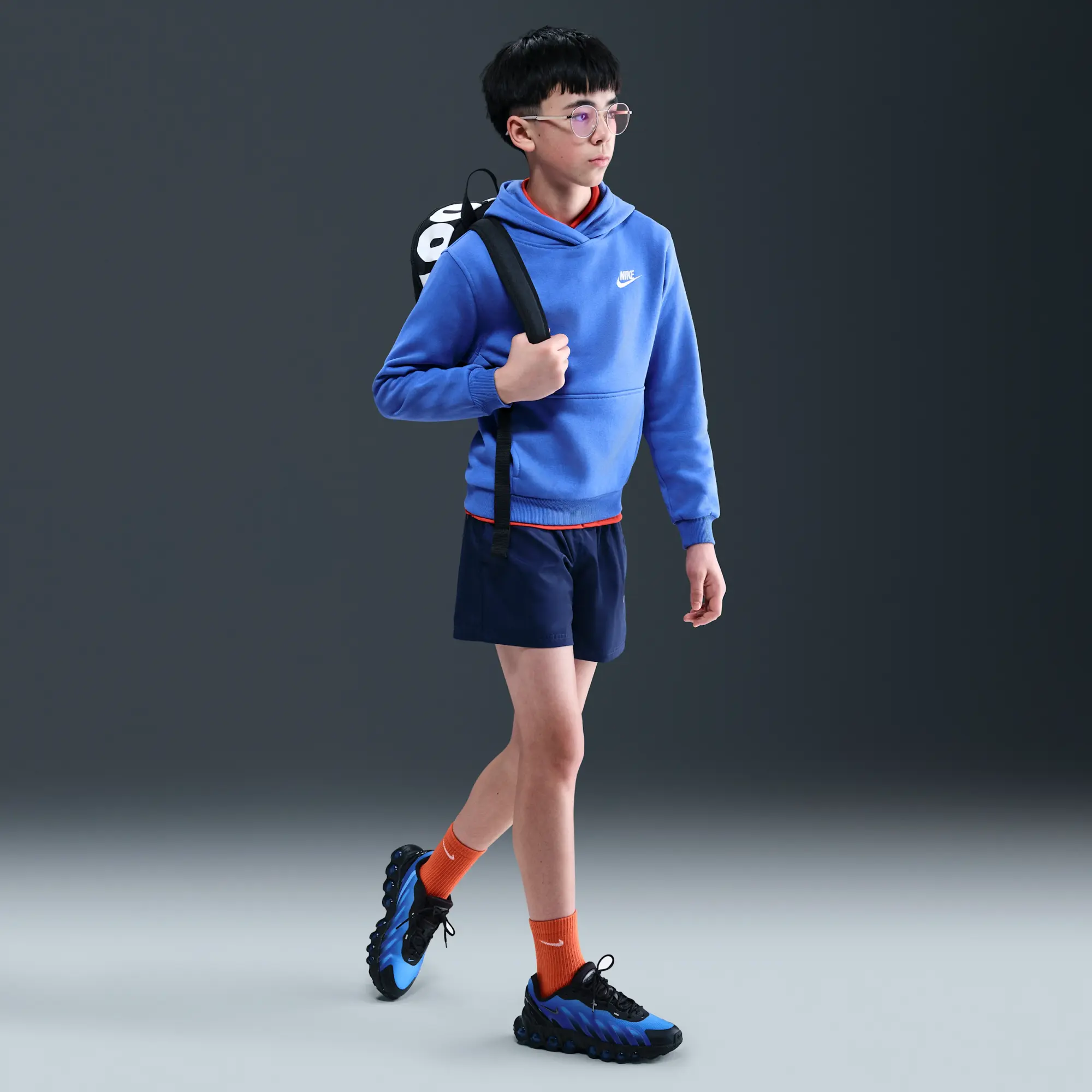 Nike Sportswear Club Fleece Older Kids' Pullover Hoodie - Blue - Fleece > Club Fleece