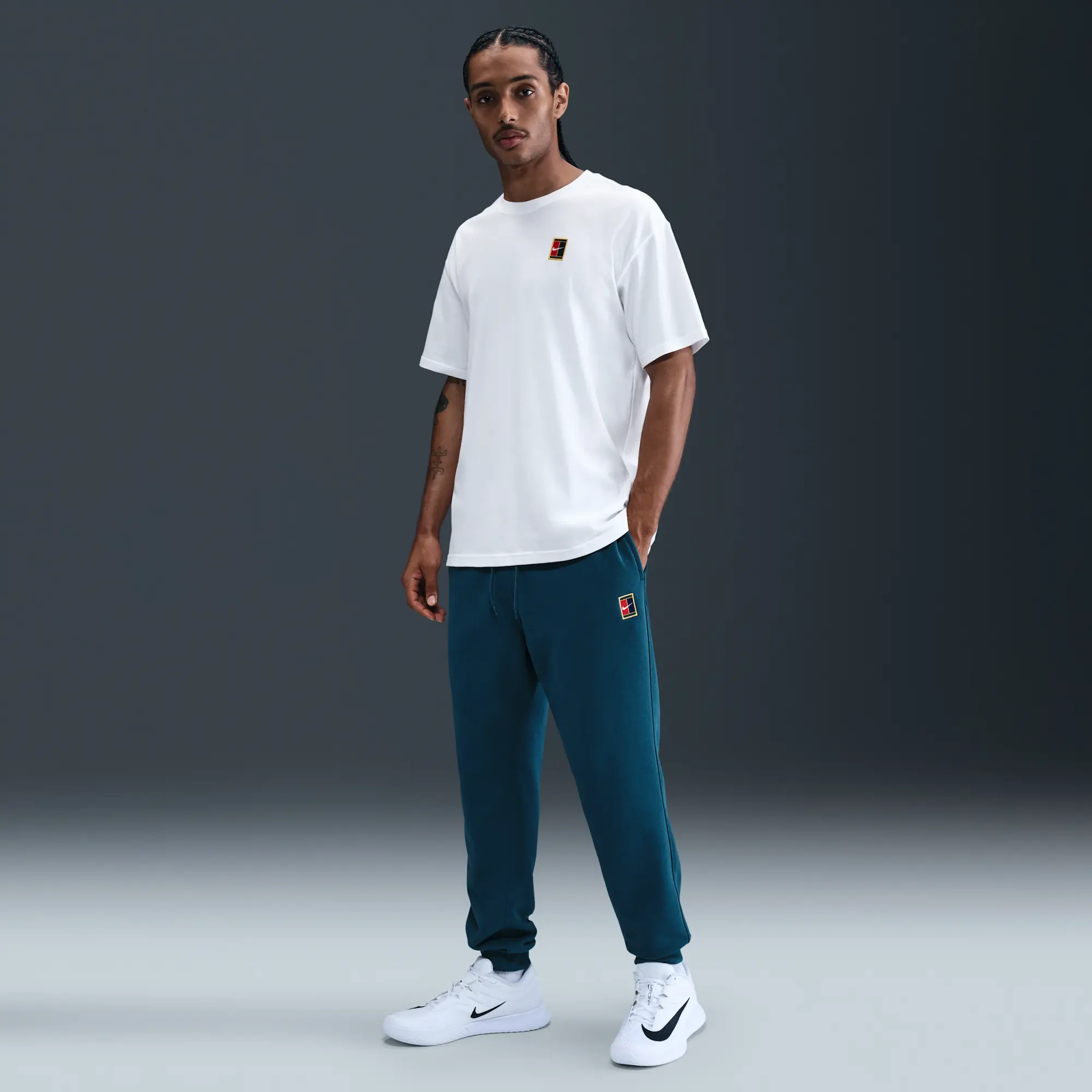 NikeCourt Heritage Men's Dri-FIT Fleece Tennis Joggers - Blue - Fleece