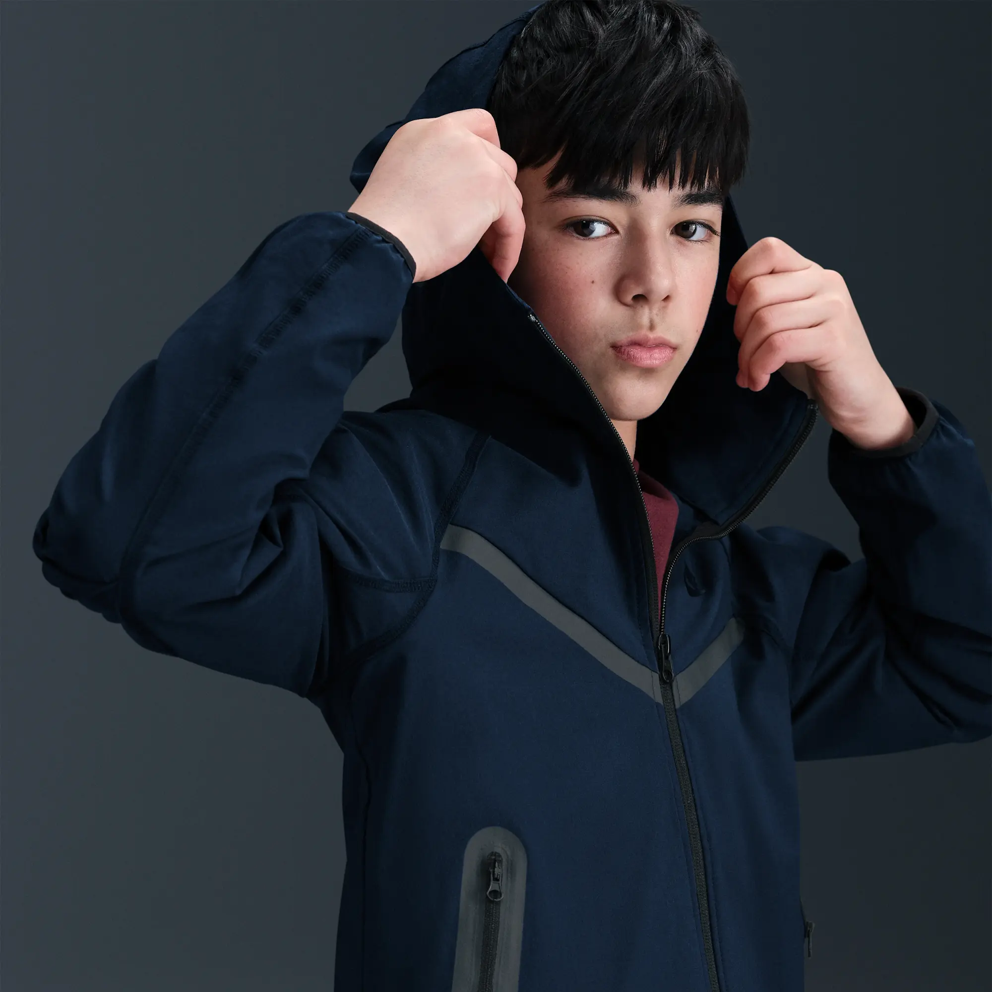Nike Tech Older Kids' (Boys') Woven Jacket - Blue