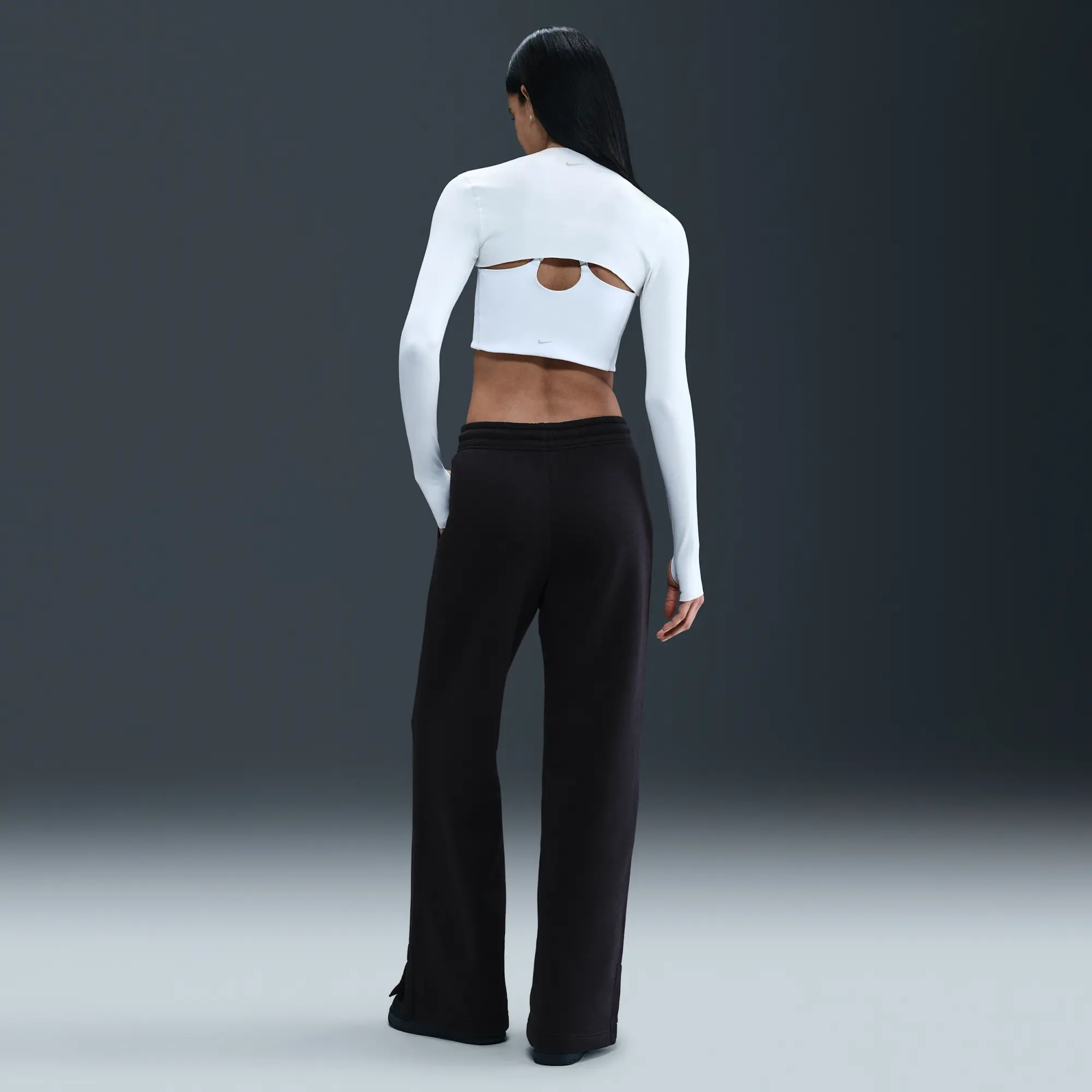 Nike Sportswear Phoenix Fleece Women's High-Waisted Wide-Leg Trousers - Black - Fleece > Phoenix Fleece