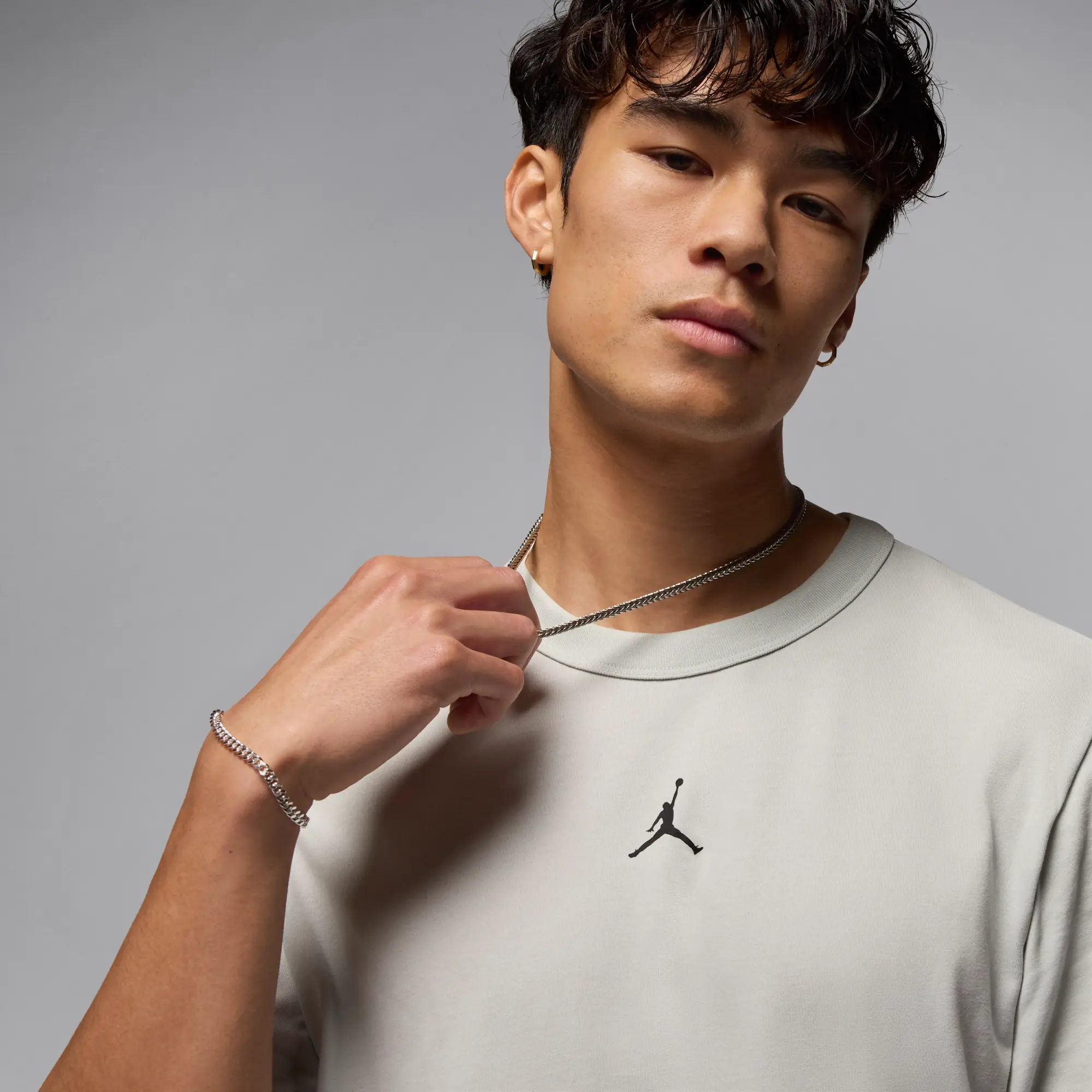 Nike Jordan Sport Men's Dri-FIT Short-Sleeve Top - Grey