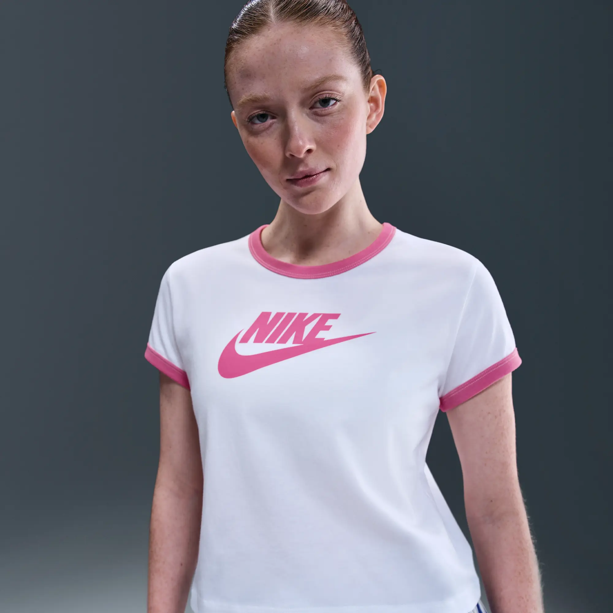 Nike Sportswear Women's Short-Sleeve Ringer T-Shirt - White