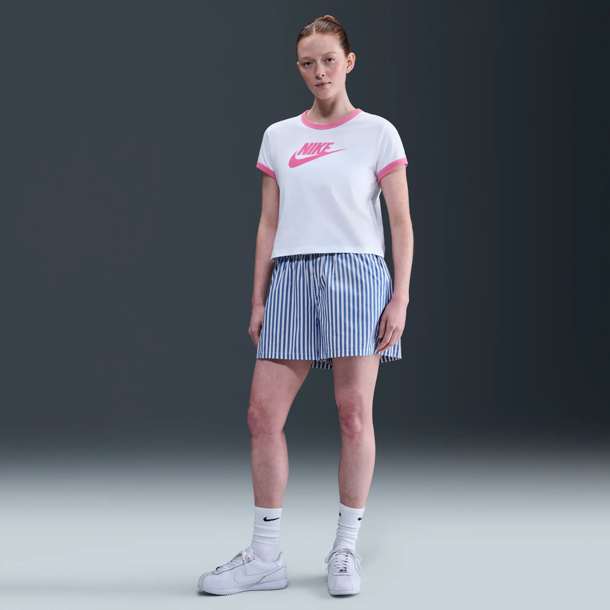 Nike Sportswear Women's Short-Sleeve Ringer T-Shirt - White