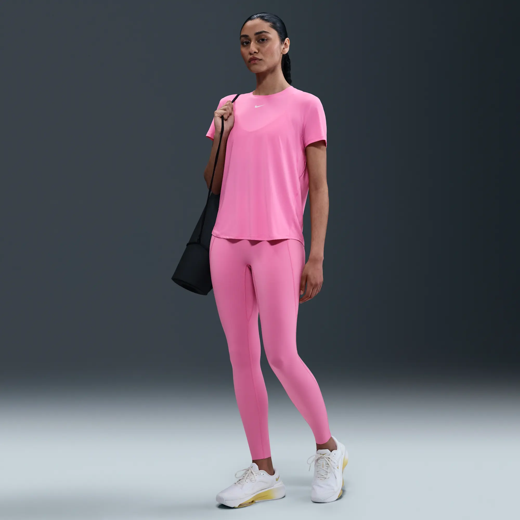 Nike One Classic Women's Dri-FIT Short-Sleeve Top - Pink - Sustainable Materials