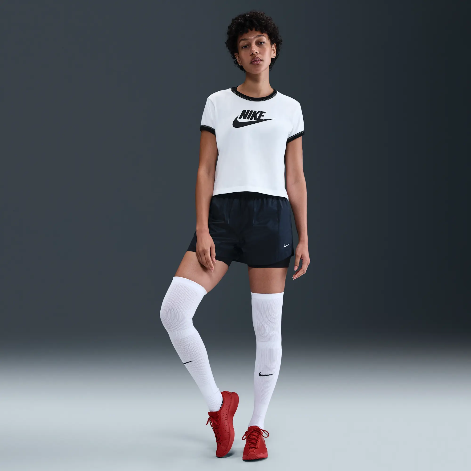 Nike Sportswear Women's Short-Sleeve Ringer T-Shirt - White