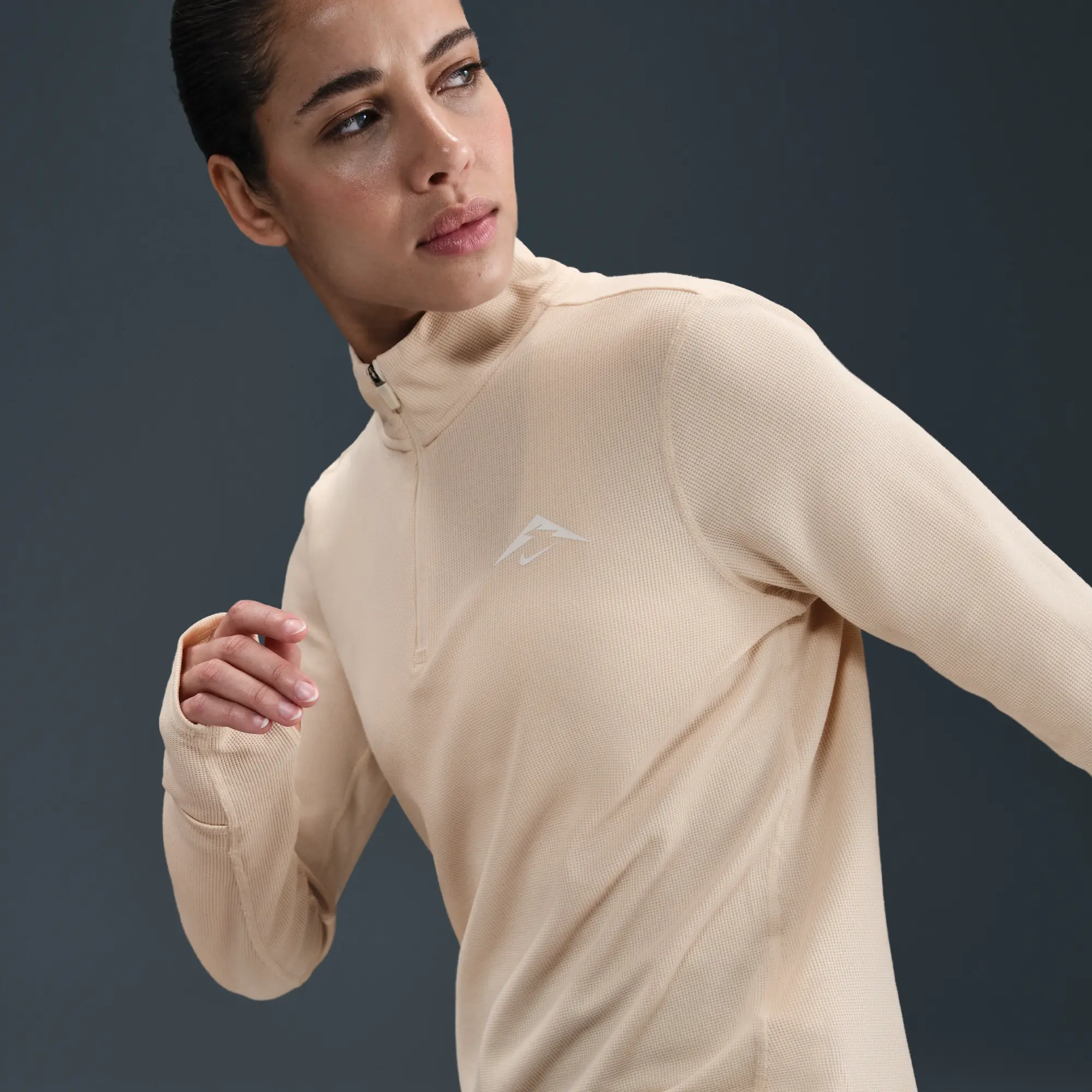 Nike Trail Women's Dri-FIT 1/4-Zip Running Mid-Layer Top - White - Sustainable Materials