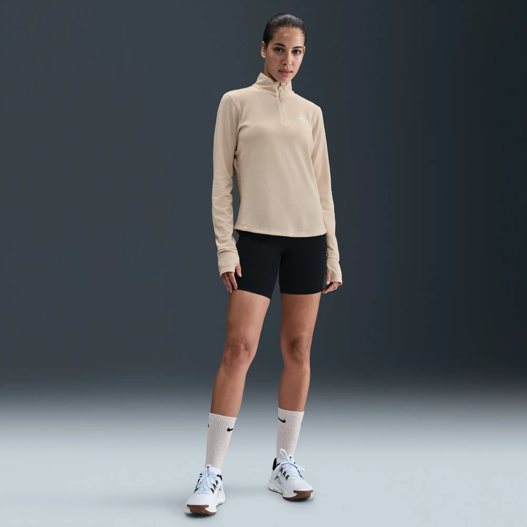 Nike Trail Women's Dri-FIT 1/4-Zip Running Mid-Layer Top - White - Sustainable Materials