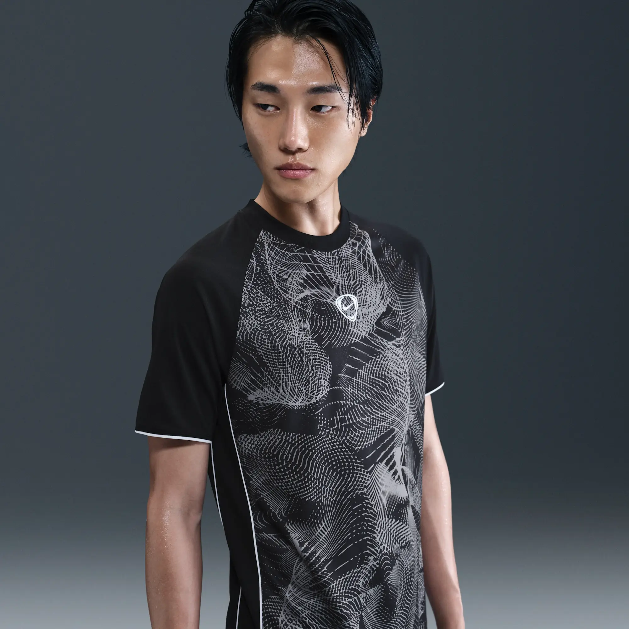 Nike Academy+ Men's Dri-FIT Short-Sleeve Football Shirt - Grey - Sustainable Materials