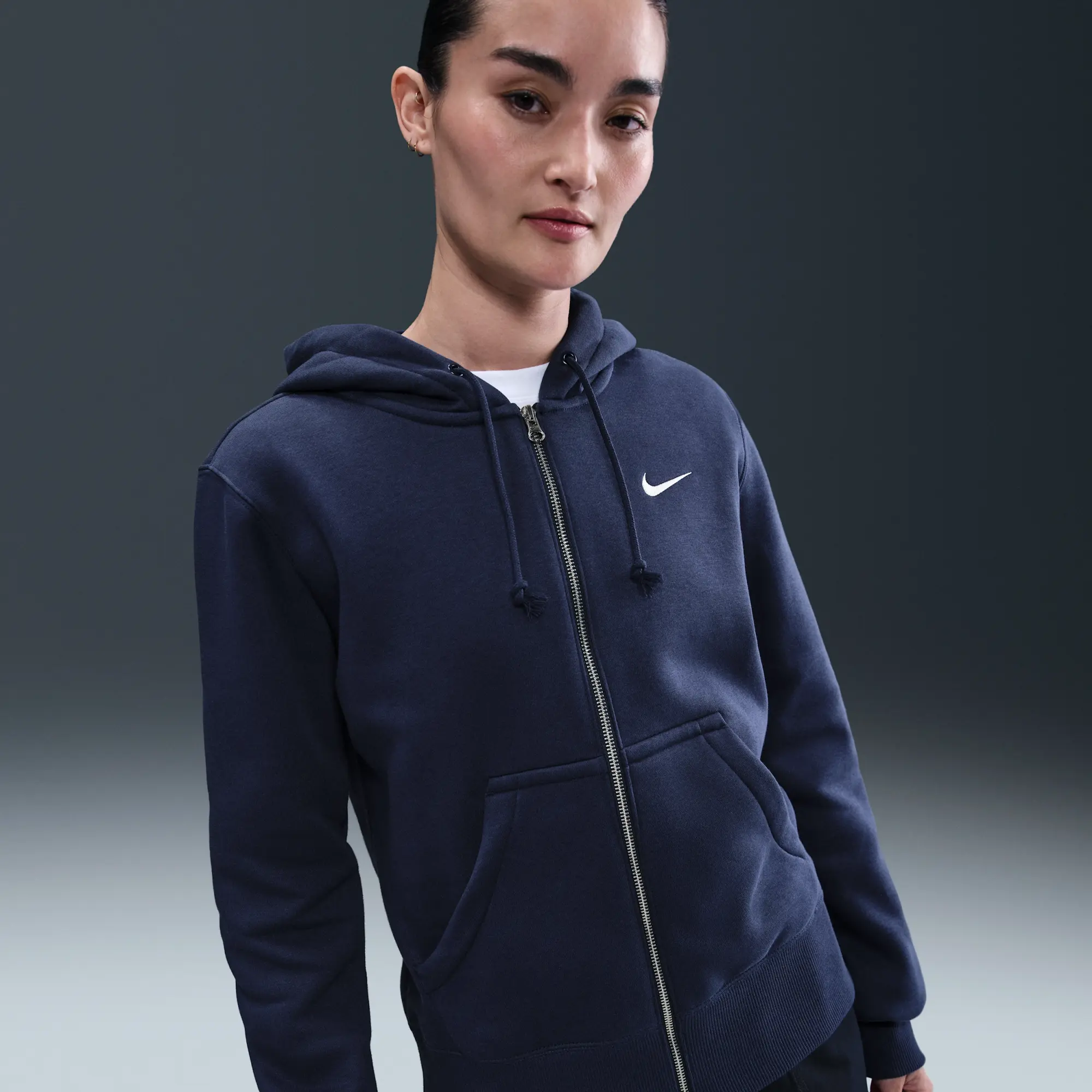 Nike Sportswear Phoenix Fleece Women's Full-Zip Hoodie - Blue - Fleece > Phoenix Fleece