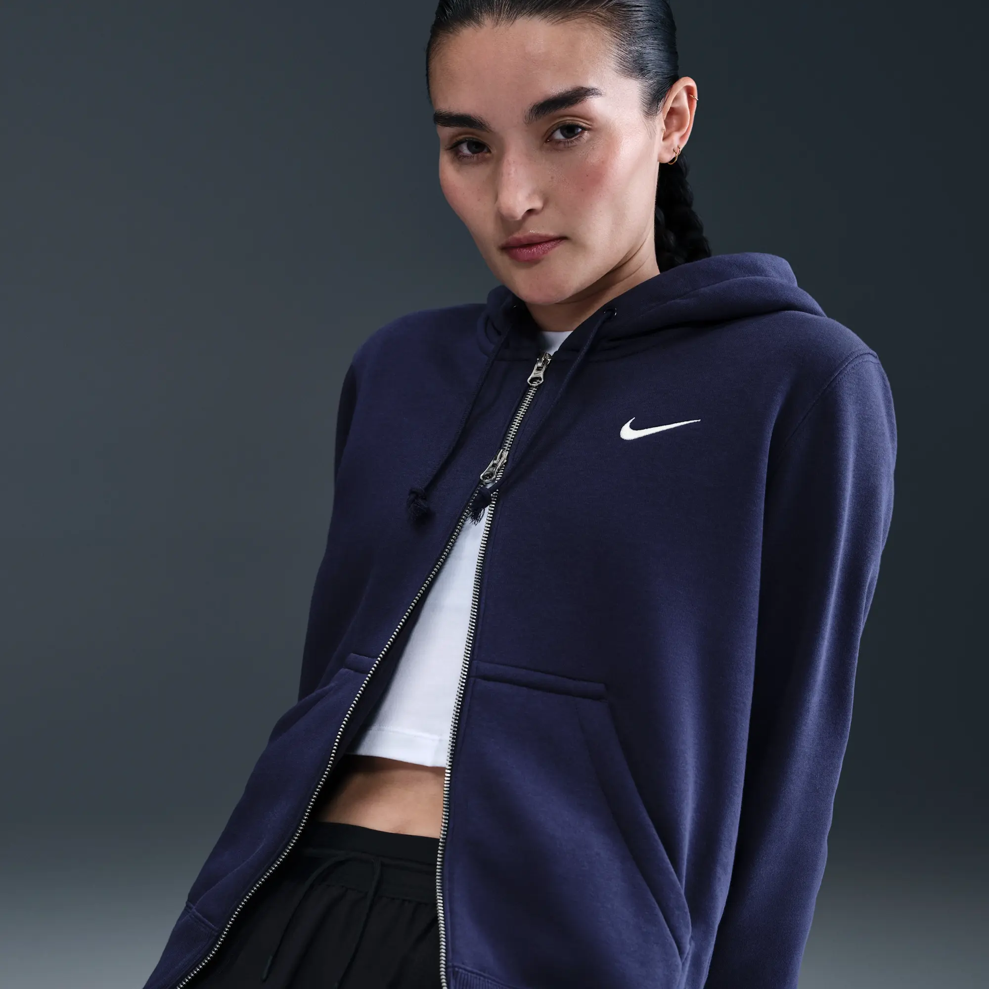 Nike Sportswear Phoenix Fleece Women's Full-Zip Hoodie - Blue - Fleece > Phoenix Fleece