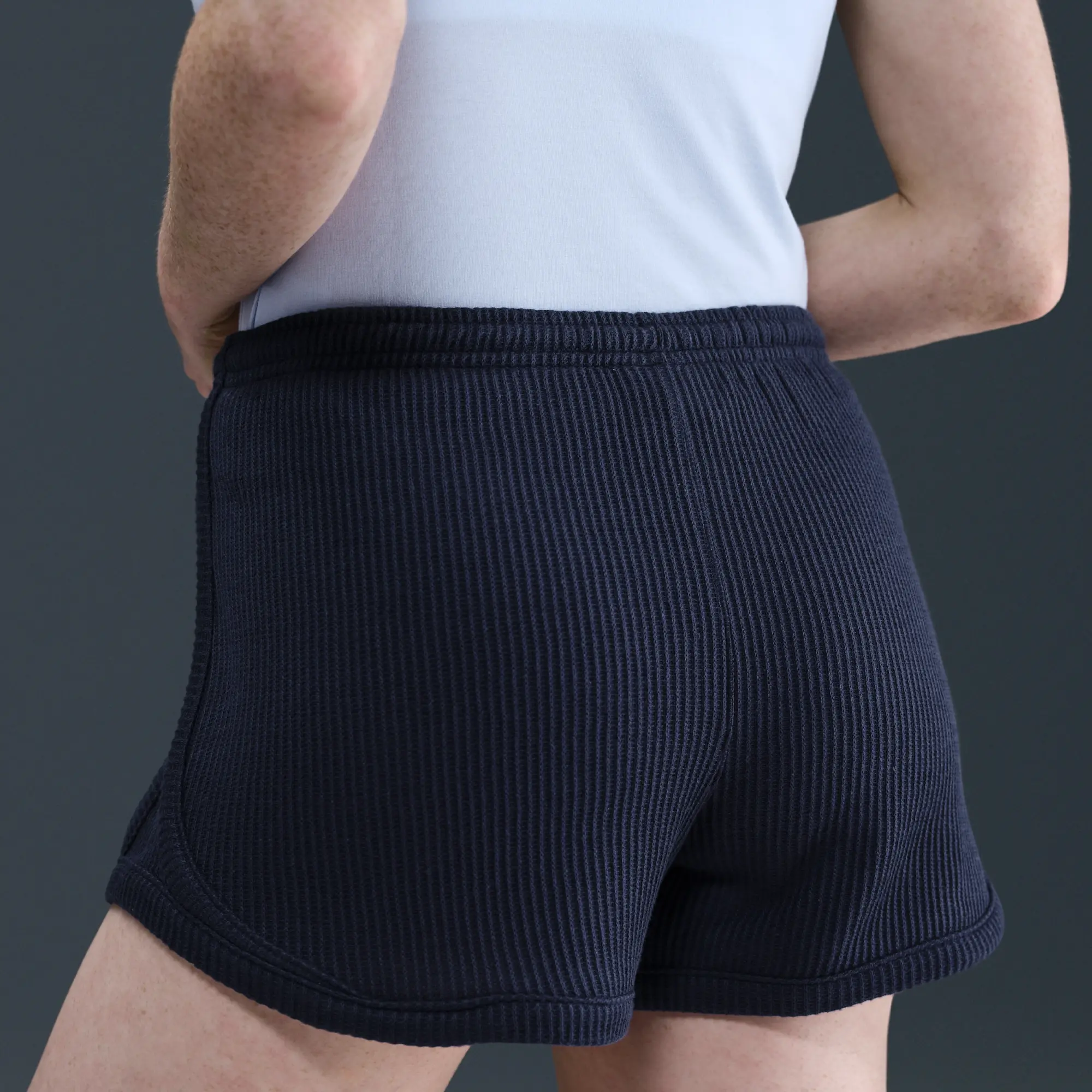 Nike Sportswear Chill Waffle Women's Mid-Rise 8cm (approx.) Shorts - Blue - Sustainable Materials