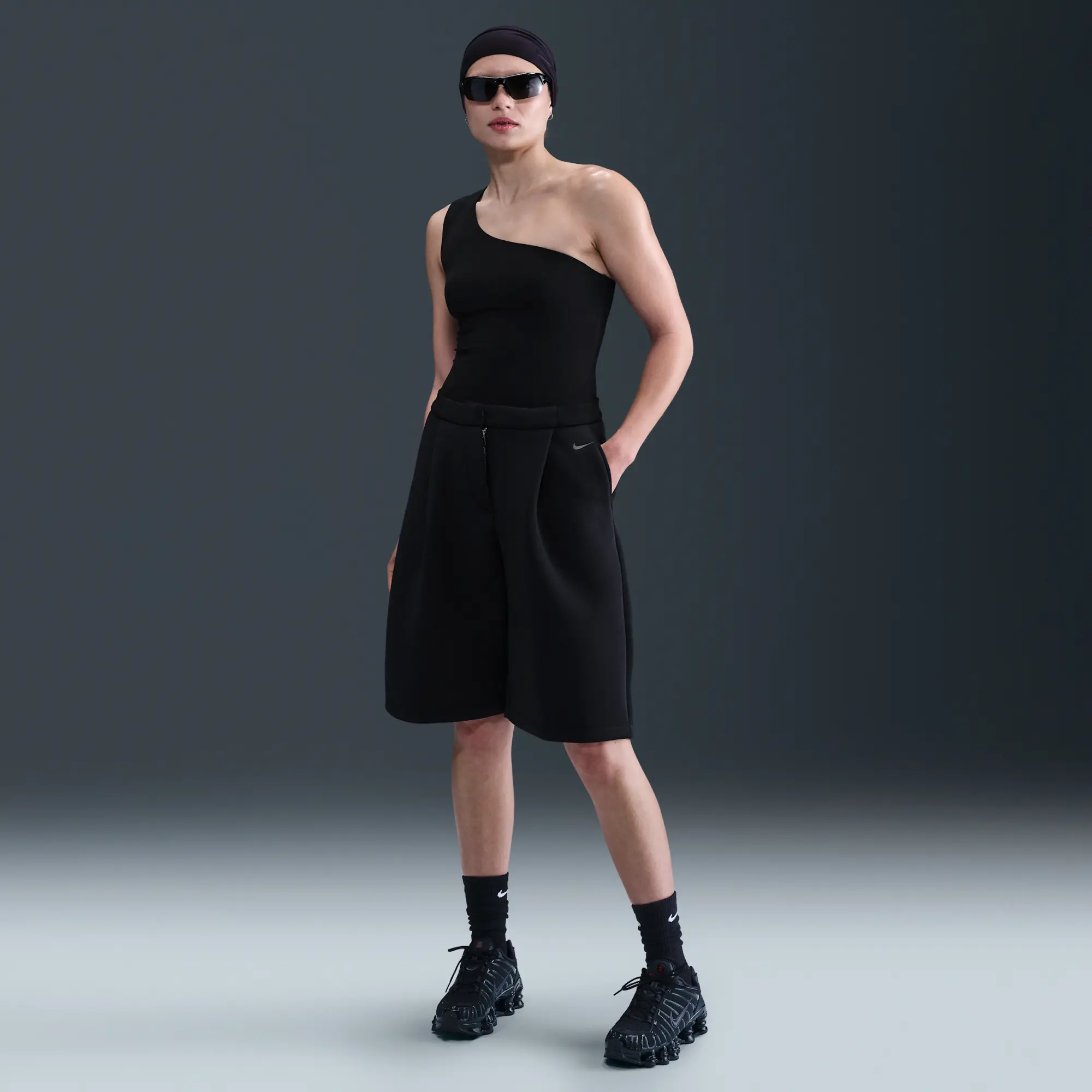 Nike Sportswear Modern Fleece Women's Mid-Rise Loose Shorts - Black