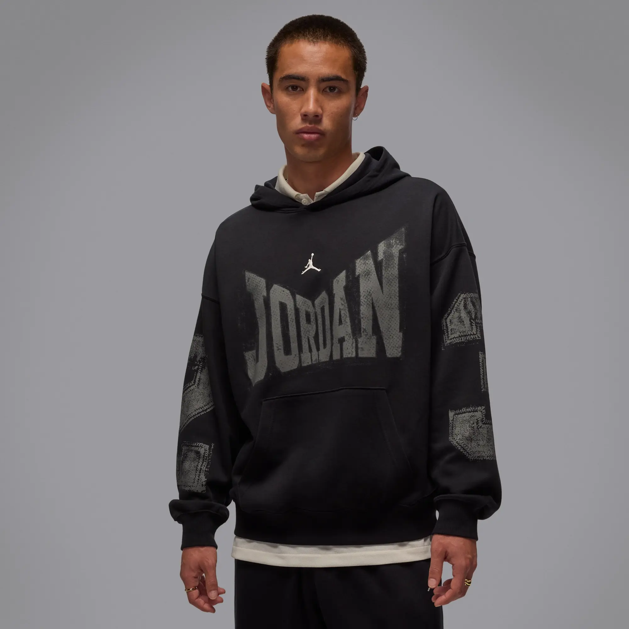 Nike Jordan Brooklyn Men's Collegiate Pullover Hoodie - Black - Fleece