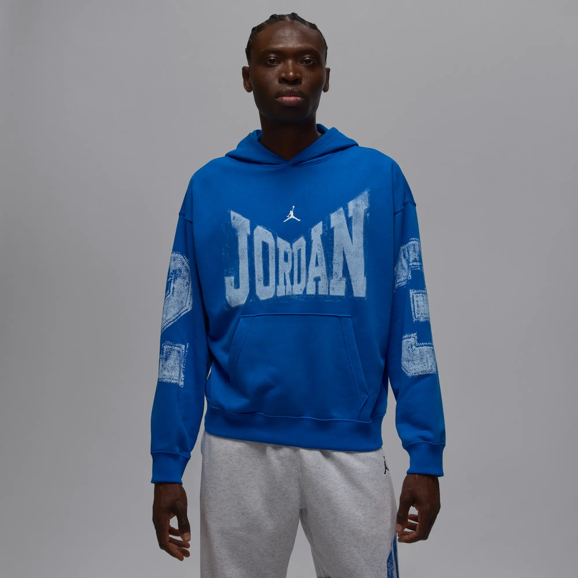 Nike Jordan Brooklyn Men's Collegiate Pullover Hoodie - Blue - Fleece