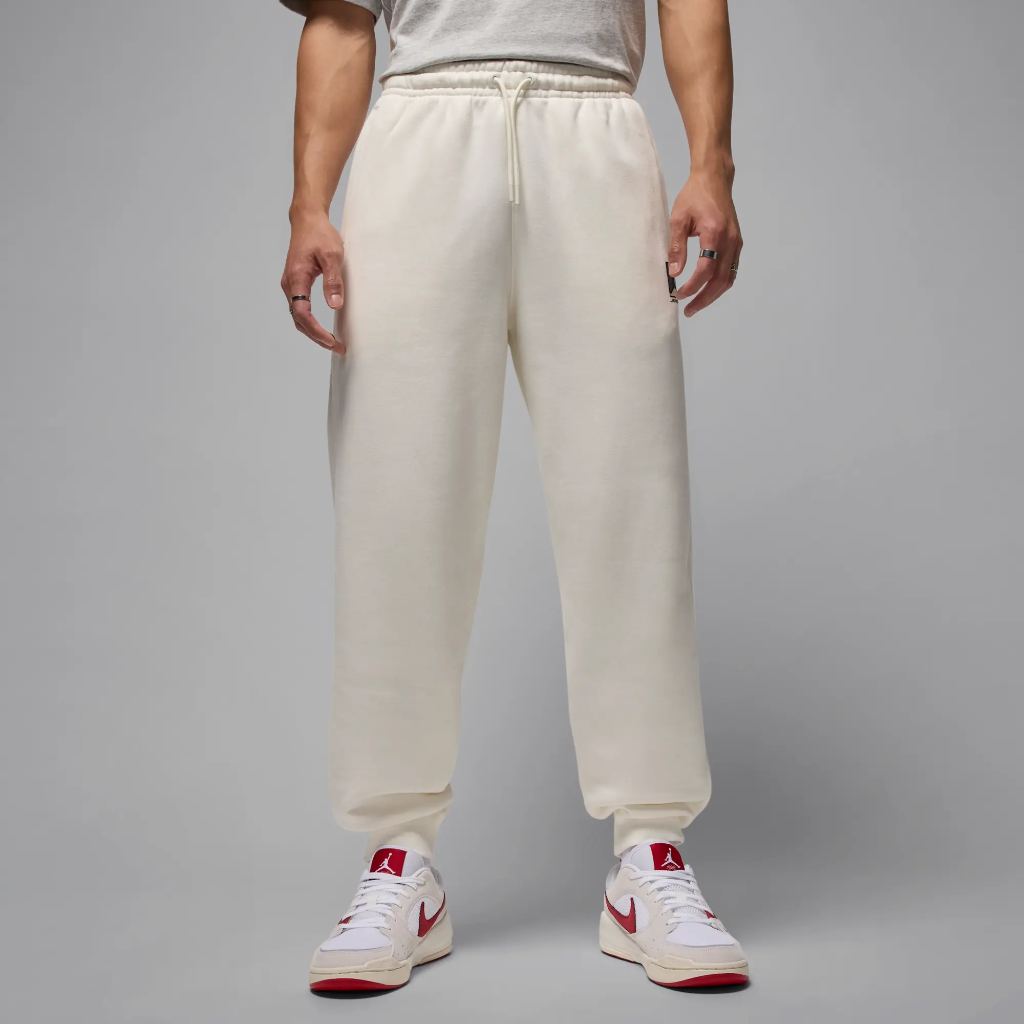 Nike Jordan Brooklyn Fleece Men's Trousers - White - Fleece