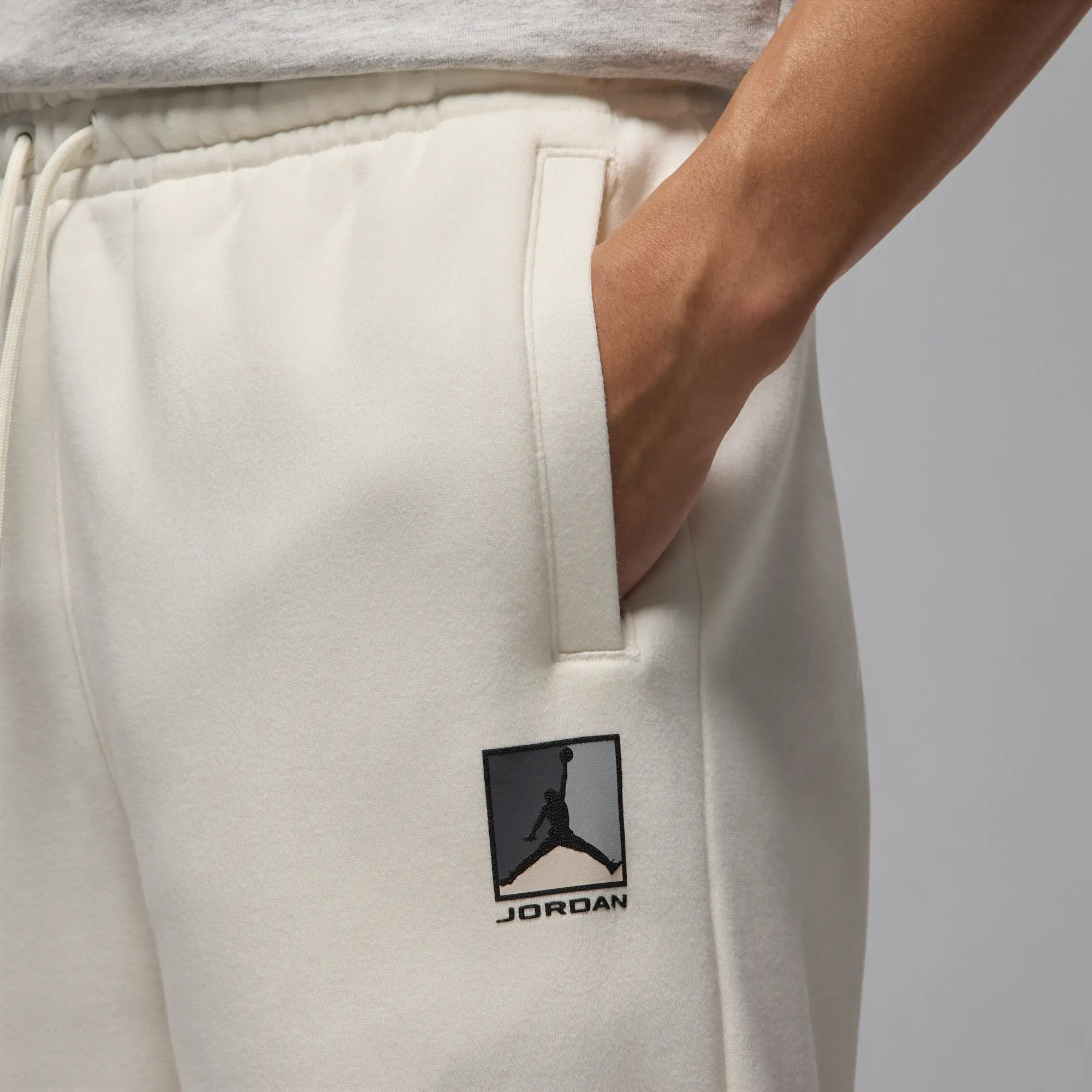 Nike Jordan Brooklyn Fleece Men's Trousers - White - Fleece