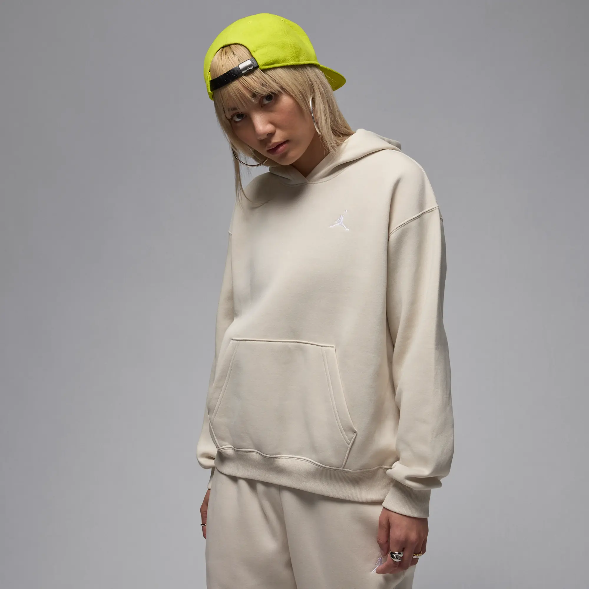 Nike Jordan Brooklyn Fleece Women's Pullover Hoodie - Brown - Fleece