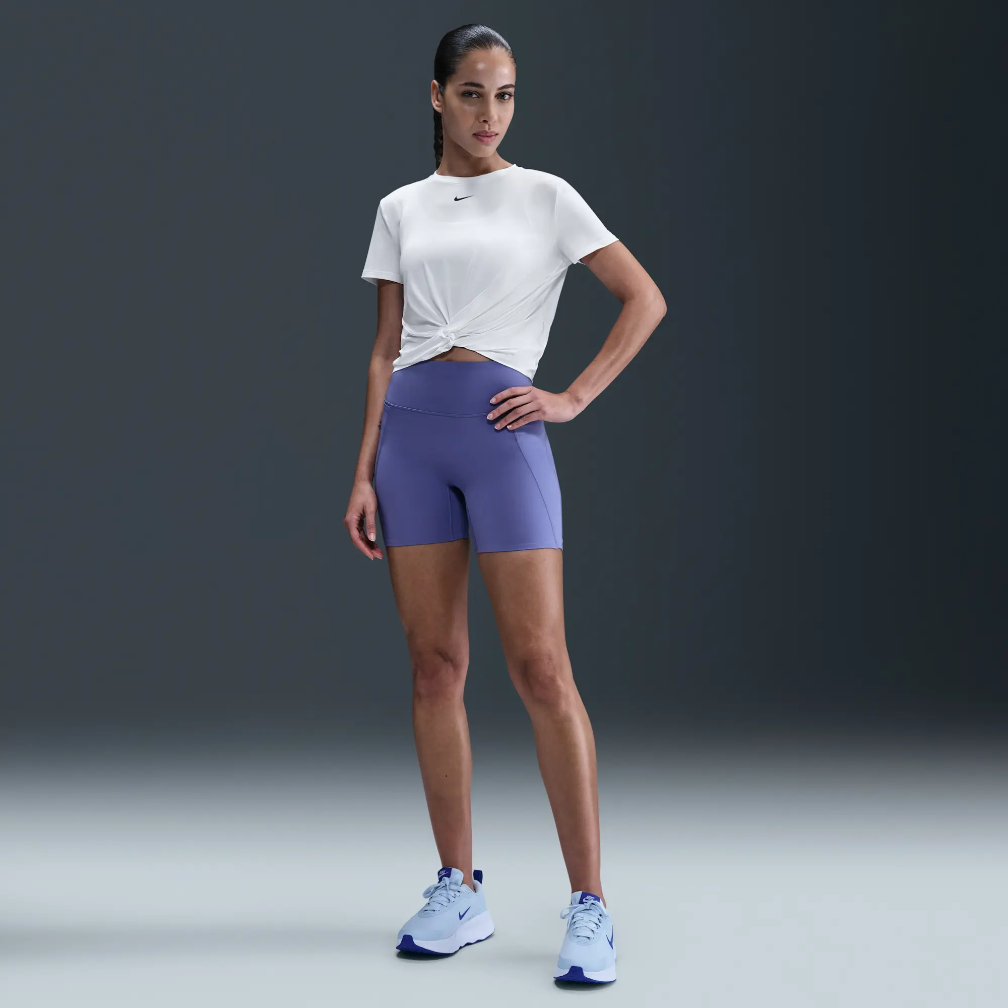 Nike One Classic Women's Dri-FIT Twist Short-Sleeve Top - White - Sustainable Materials