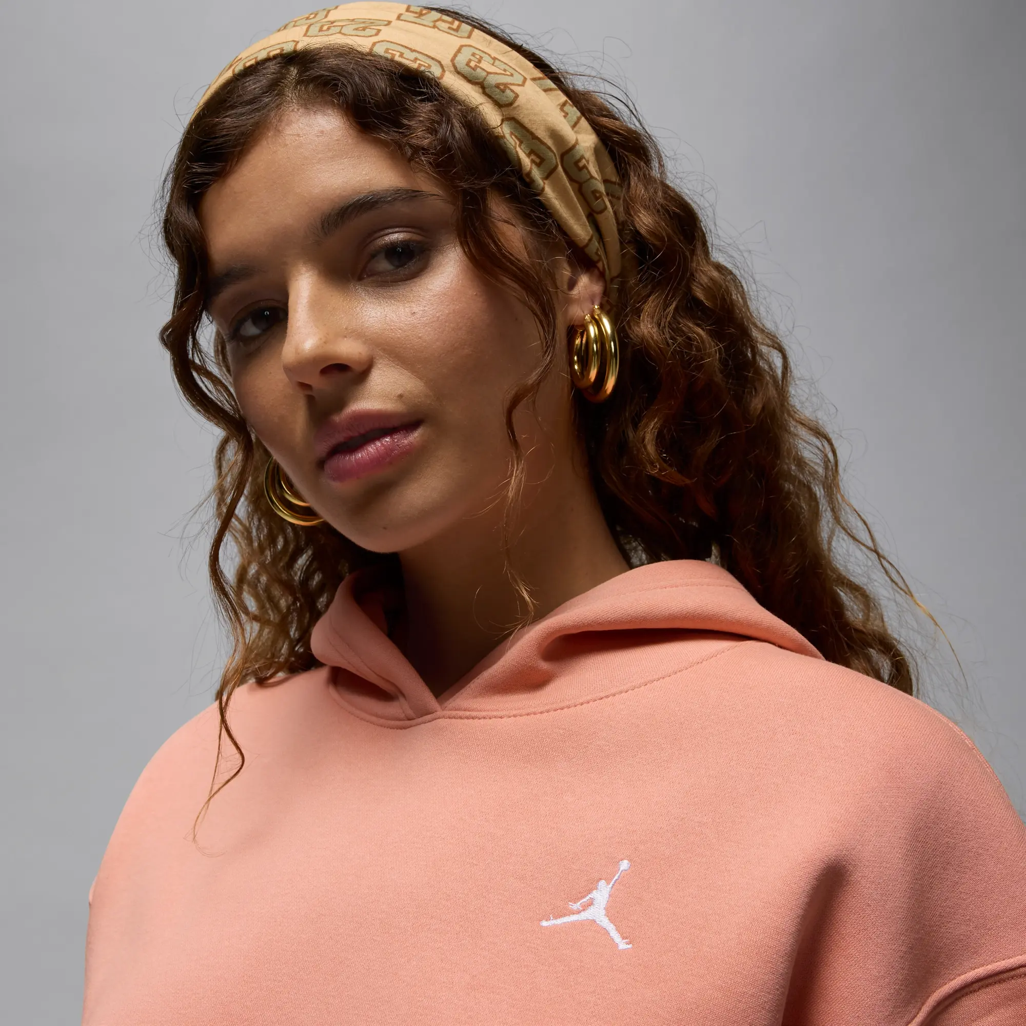 Nike Jordan Brooklyn Fleece Women's Pullover Hoodie - Orange - Fleece