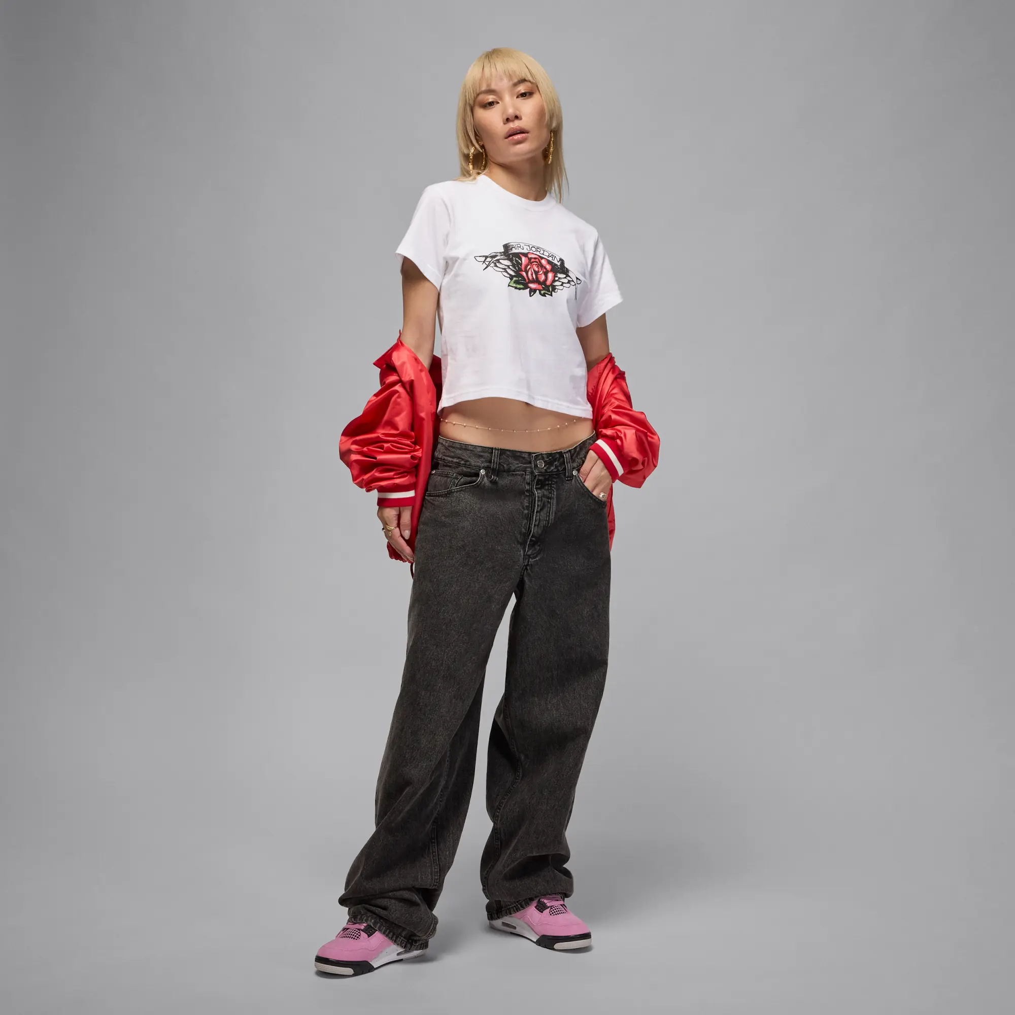 Nike Jordan Flight Women's Slim-Fit Graphic T-Shirt - White