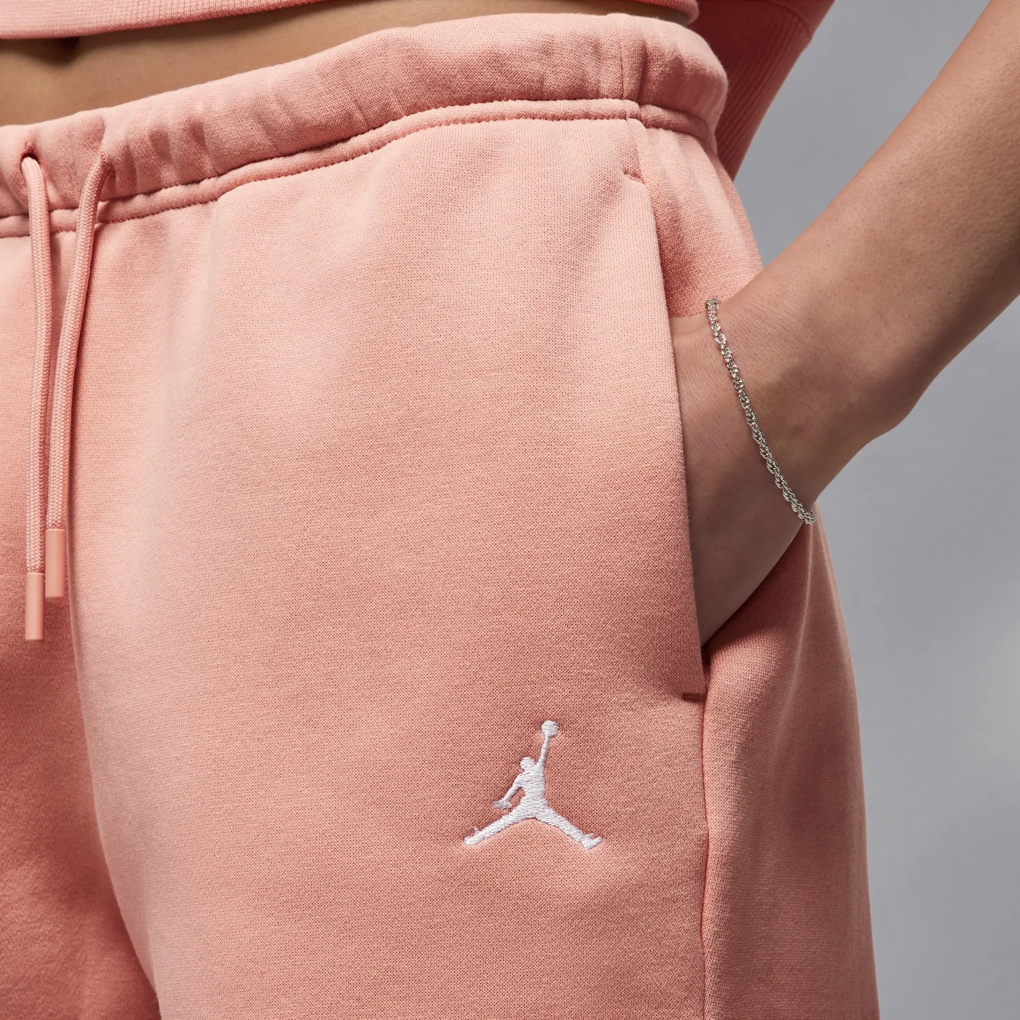 Nike Jordan Brooklyn Fleece Women's Shorts - Orange - Fleece