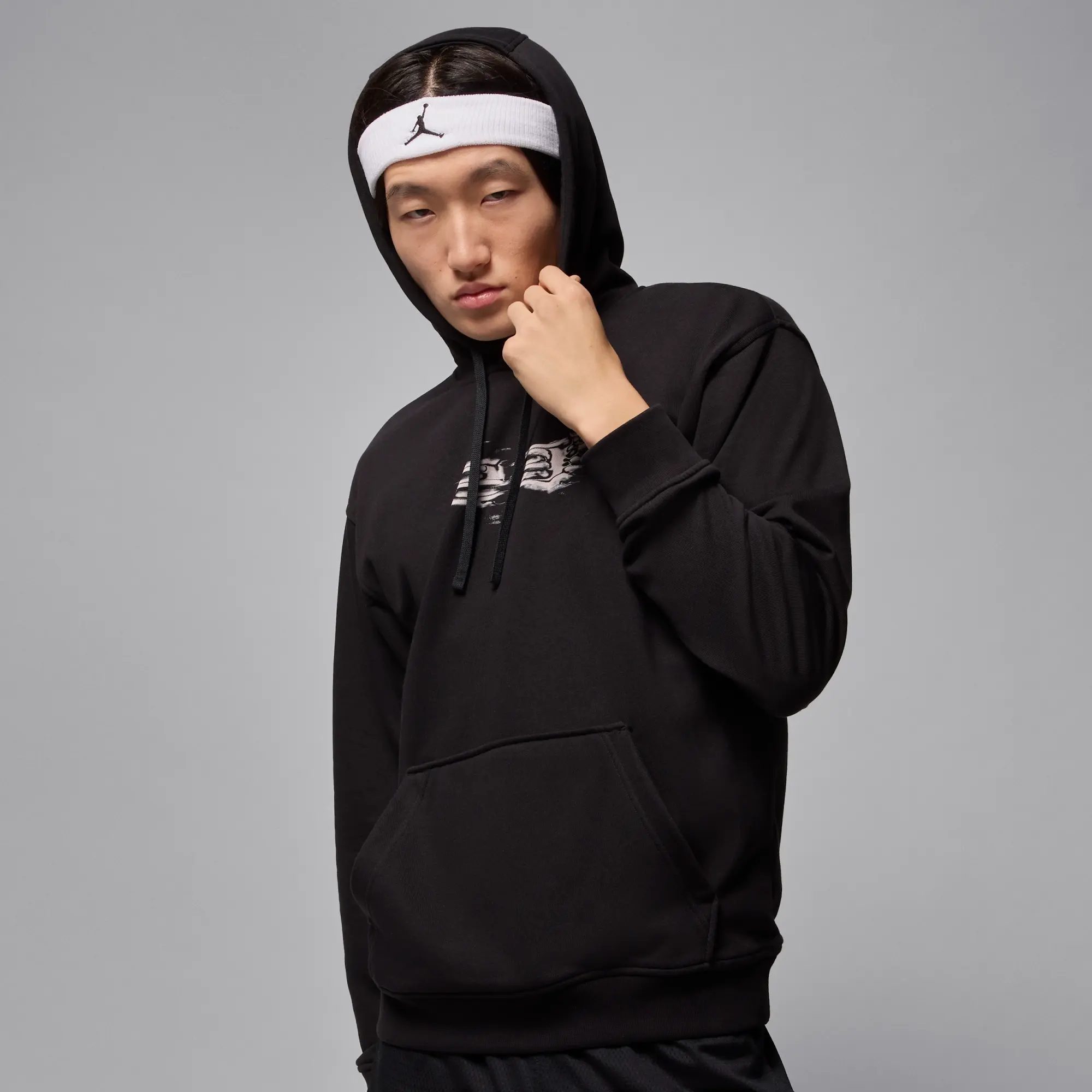 Nike Jordan Sport Crossover Men's Dri-FIT Graphic Pullover Hoodie - Black - Sustainable Materials