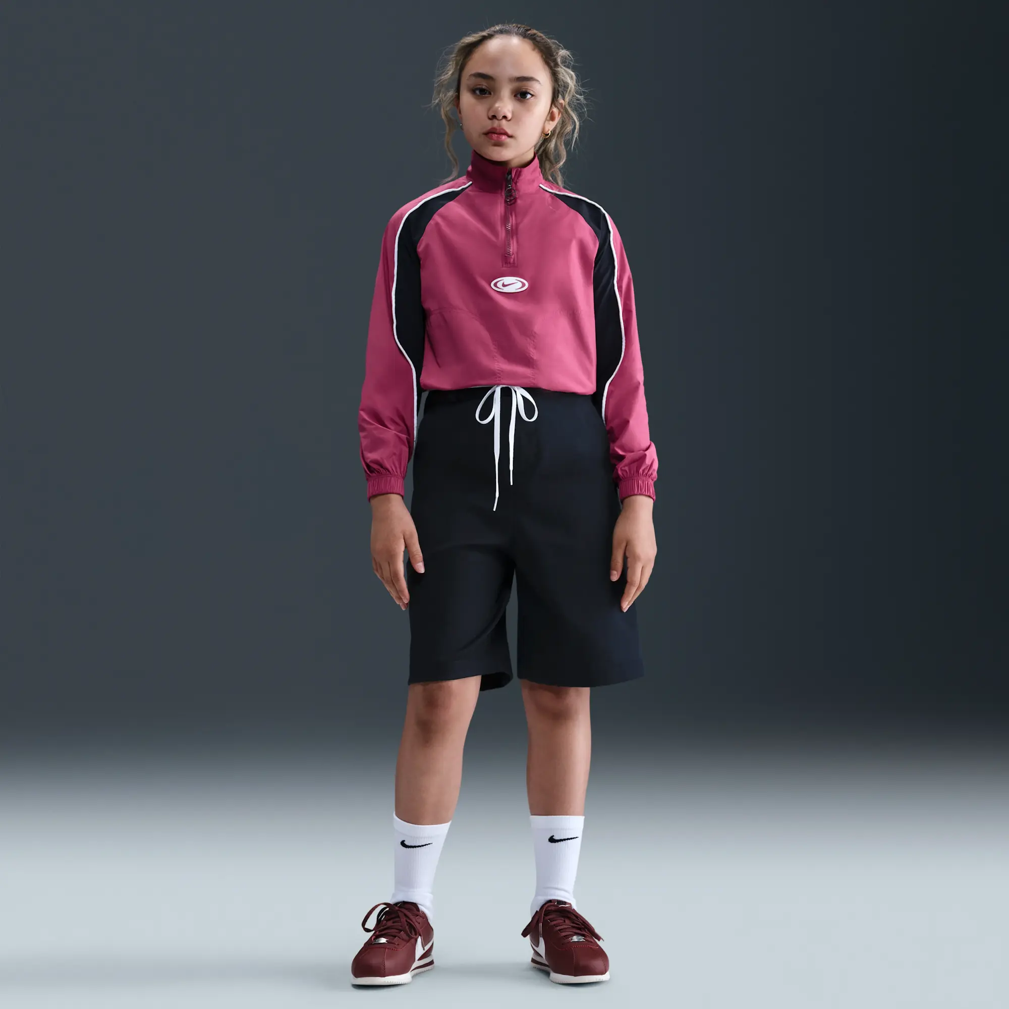 Nike Sportswear Girls' 1/4-Zip Tracksuit Jacket - Purple