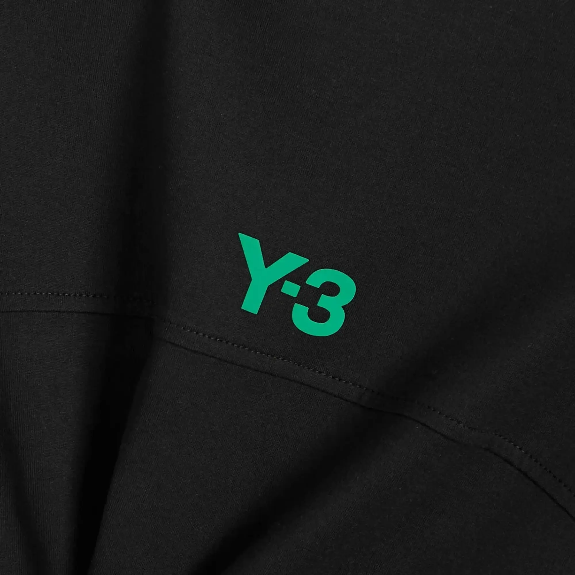 End. X Y-3 Short Sleeve Tee Black/Metallic Silver/Court Green