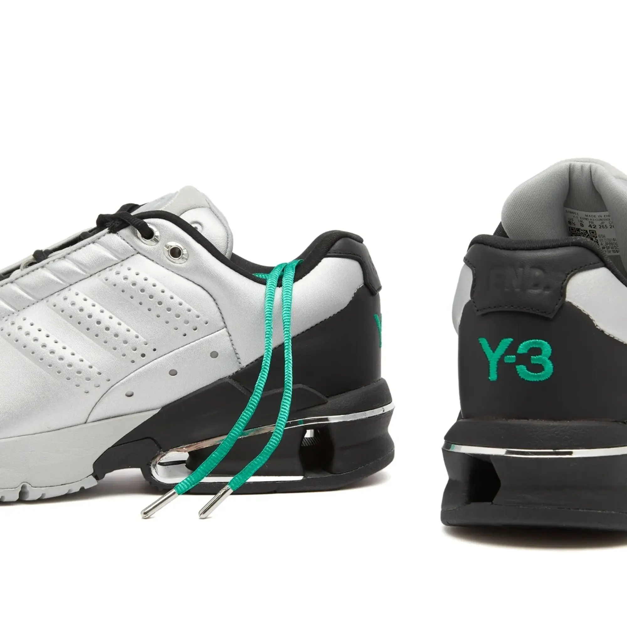 End. x Y-3 A3 Control Sneaker Black/Metallic Silver/Court Green