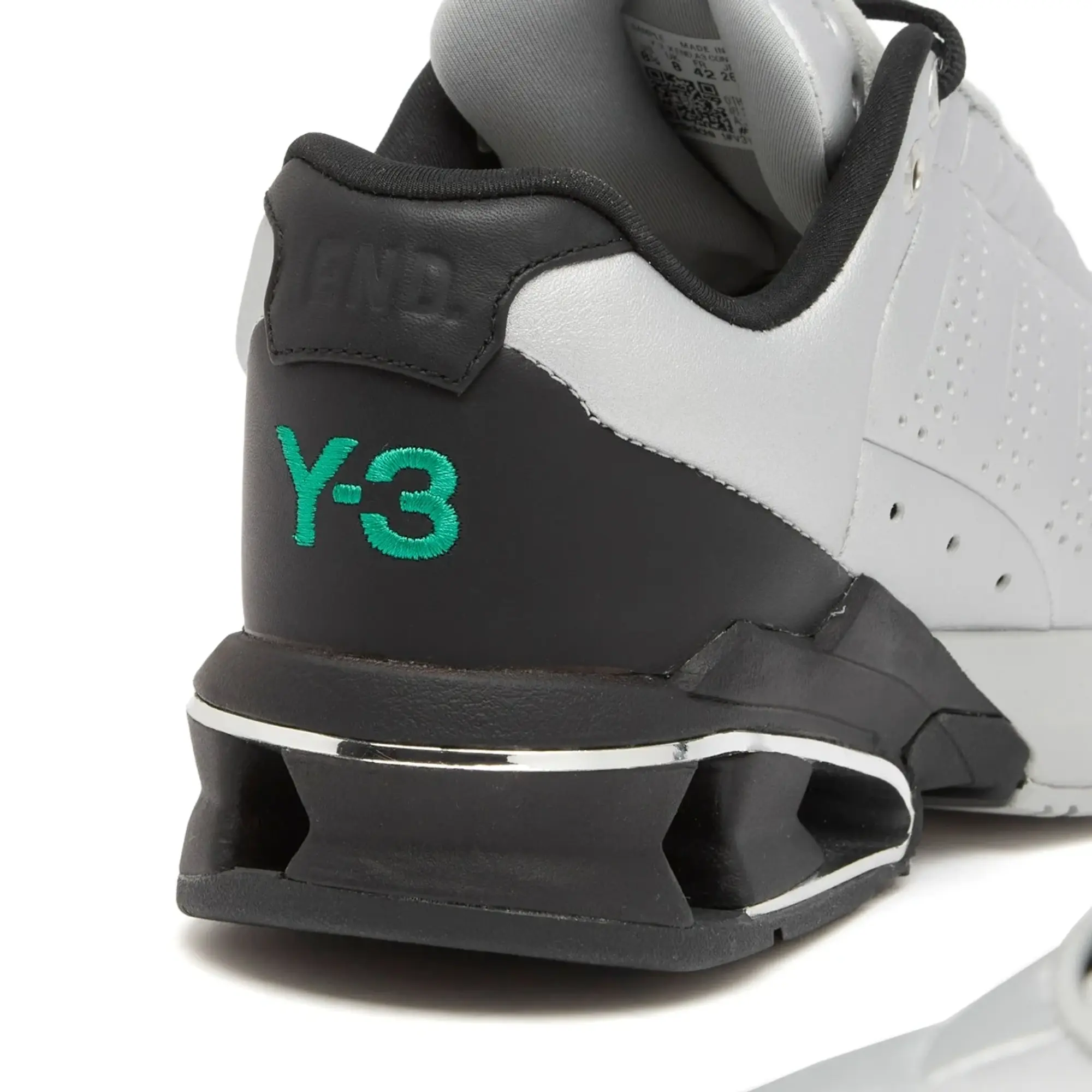 End. x Y-3 A3 Control Sneaker Black/Metallic Silver/Court Green