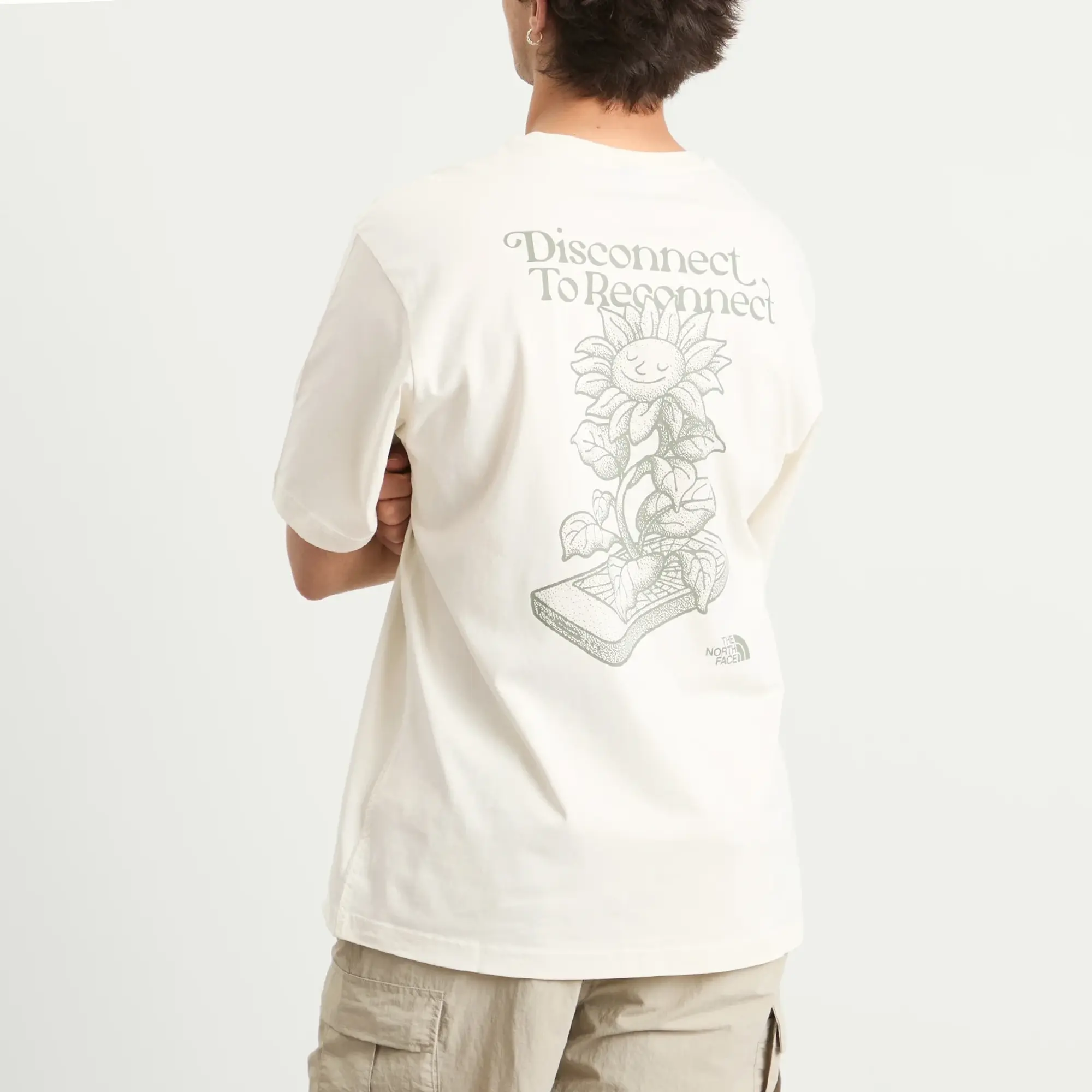 The North Face Men's Connect Relaxed Graphic T-Shirt White Dune