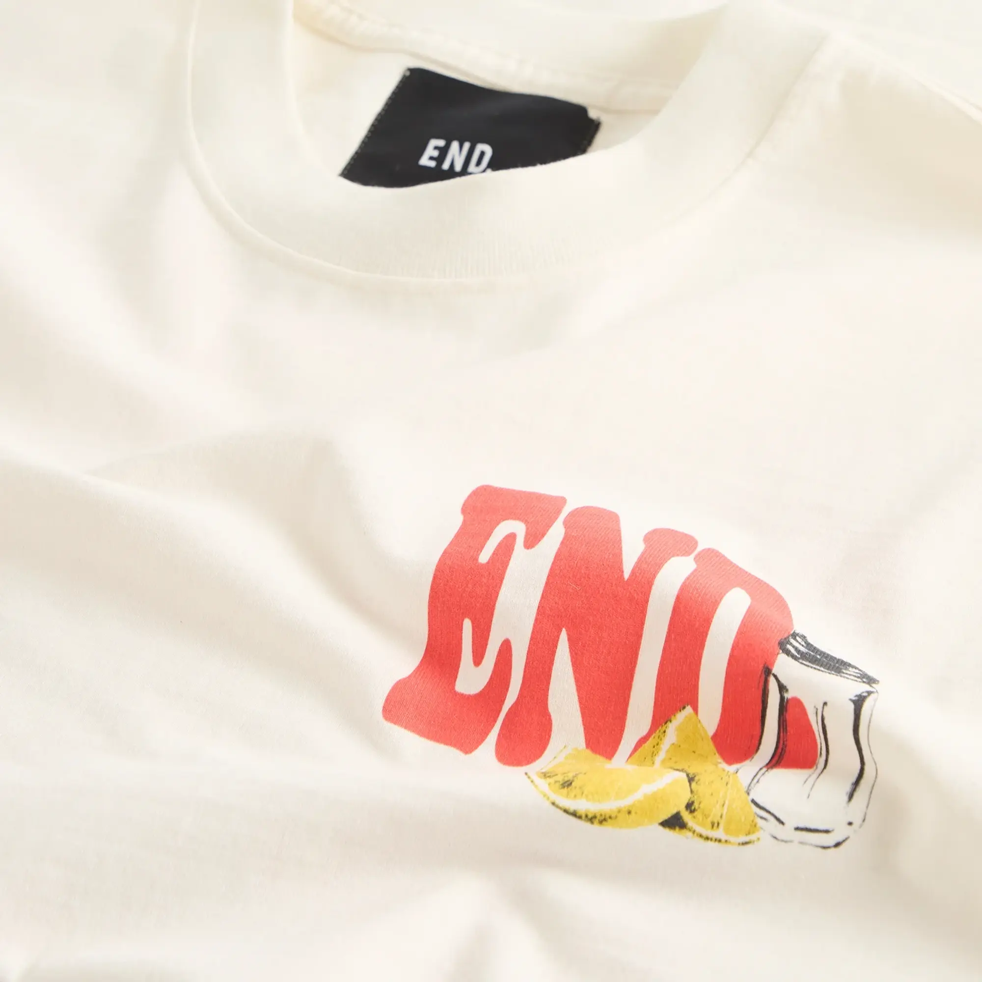 END. Coastal Fish Bar Eat In T-Shirt Ecru