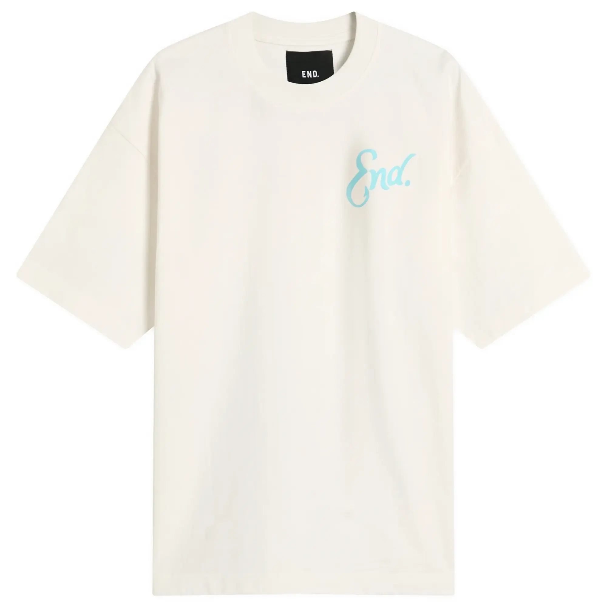 END. Coastal Fish Bar By The Sea T-Shirt Ecru