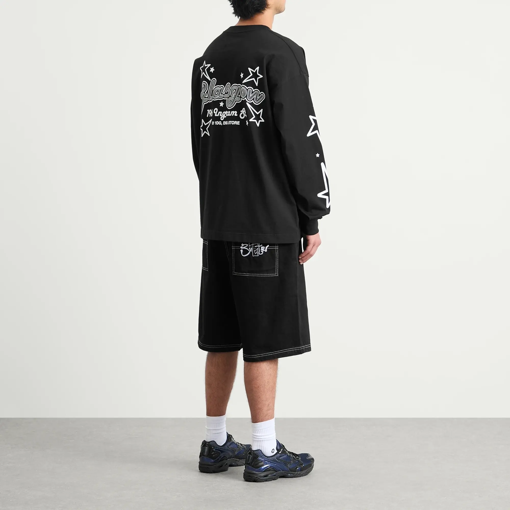 END. END. City Series 2.0 Glasgow Long Sleeve T-Shirt Black