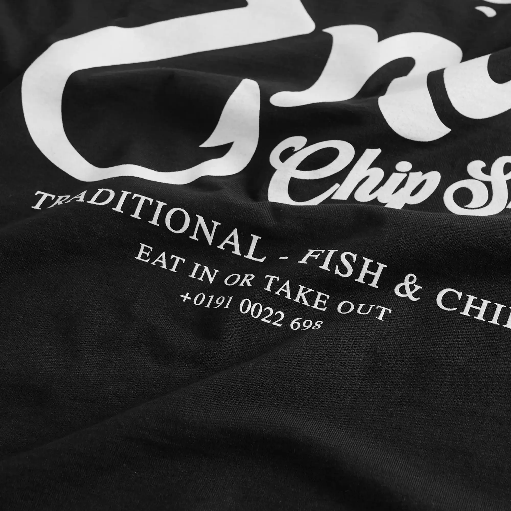 END. Coastal Fish Bar By The Sea T-Shirt Black