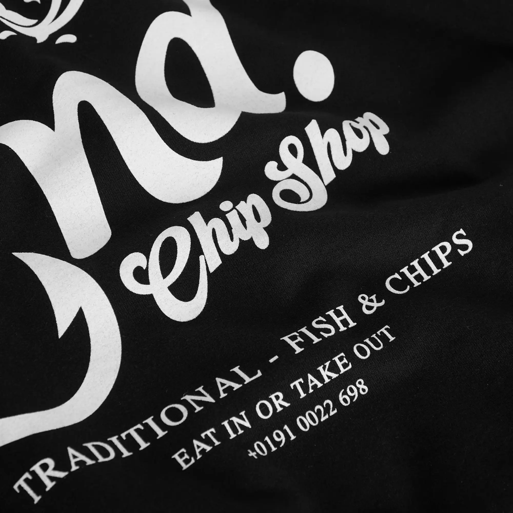 END. Coastal Fish Bar By The Sea Hoodie Black