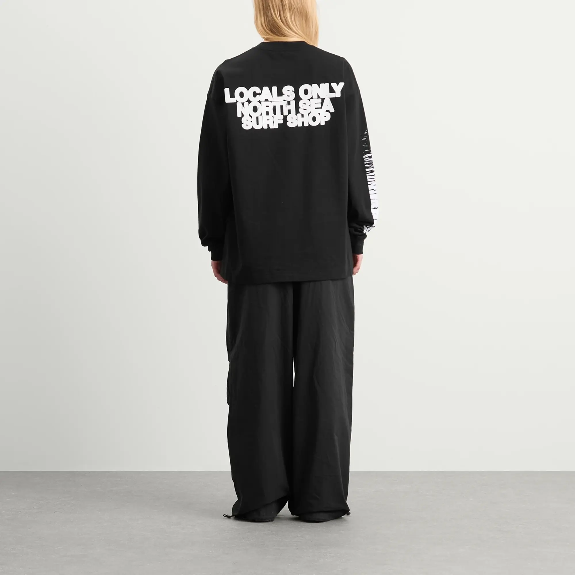 END. Coastal Locals Only Long Sleeve T-Shirt Black