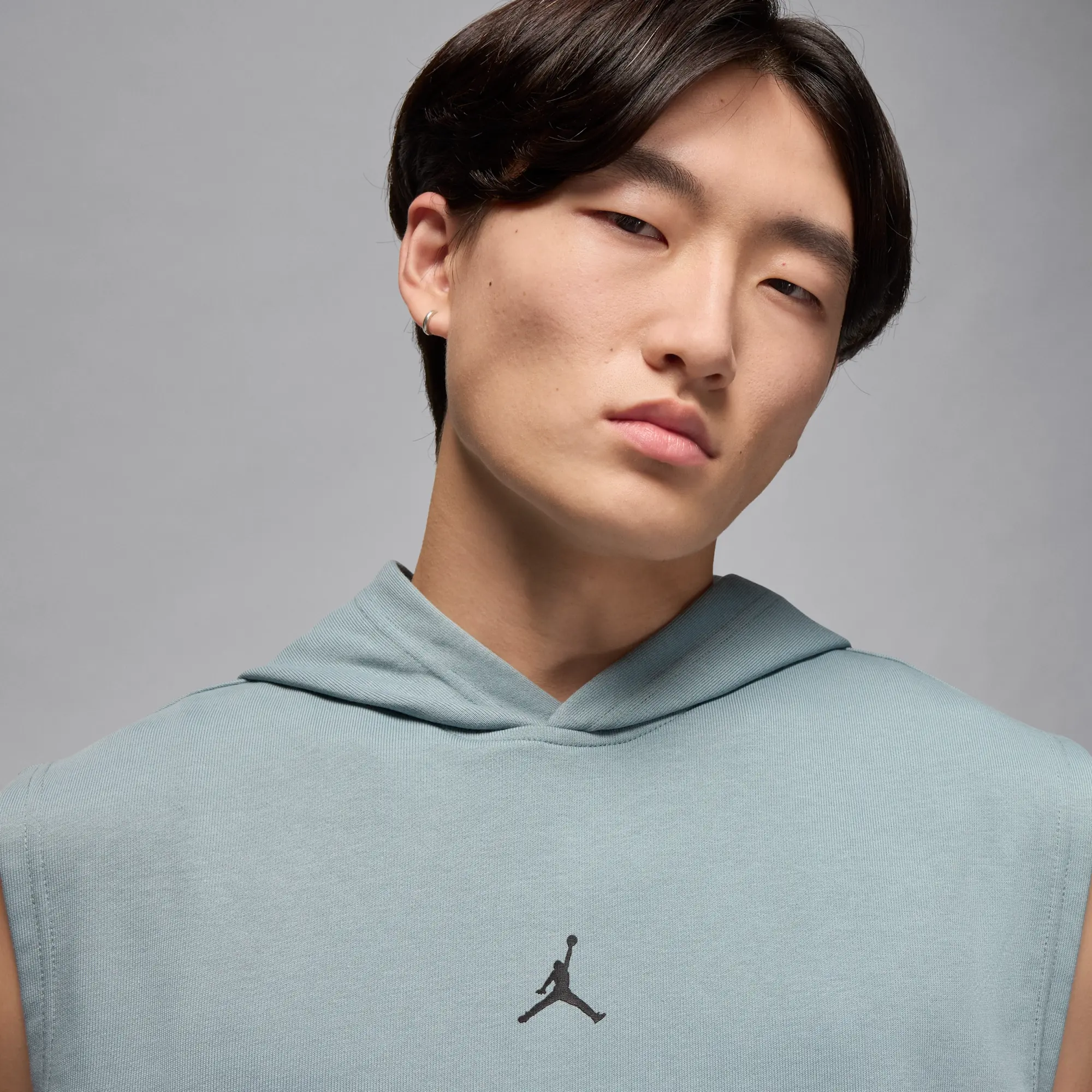 Nike Jordan Sport Crossover Men's Dri-FIT Sleeveless Pullover Hoodie - Grey - Cotton/Polyester