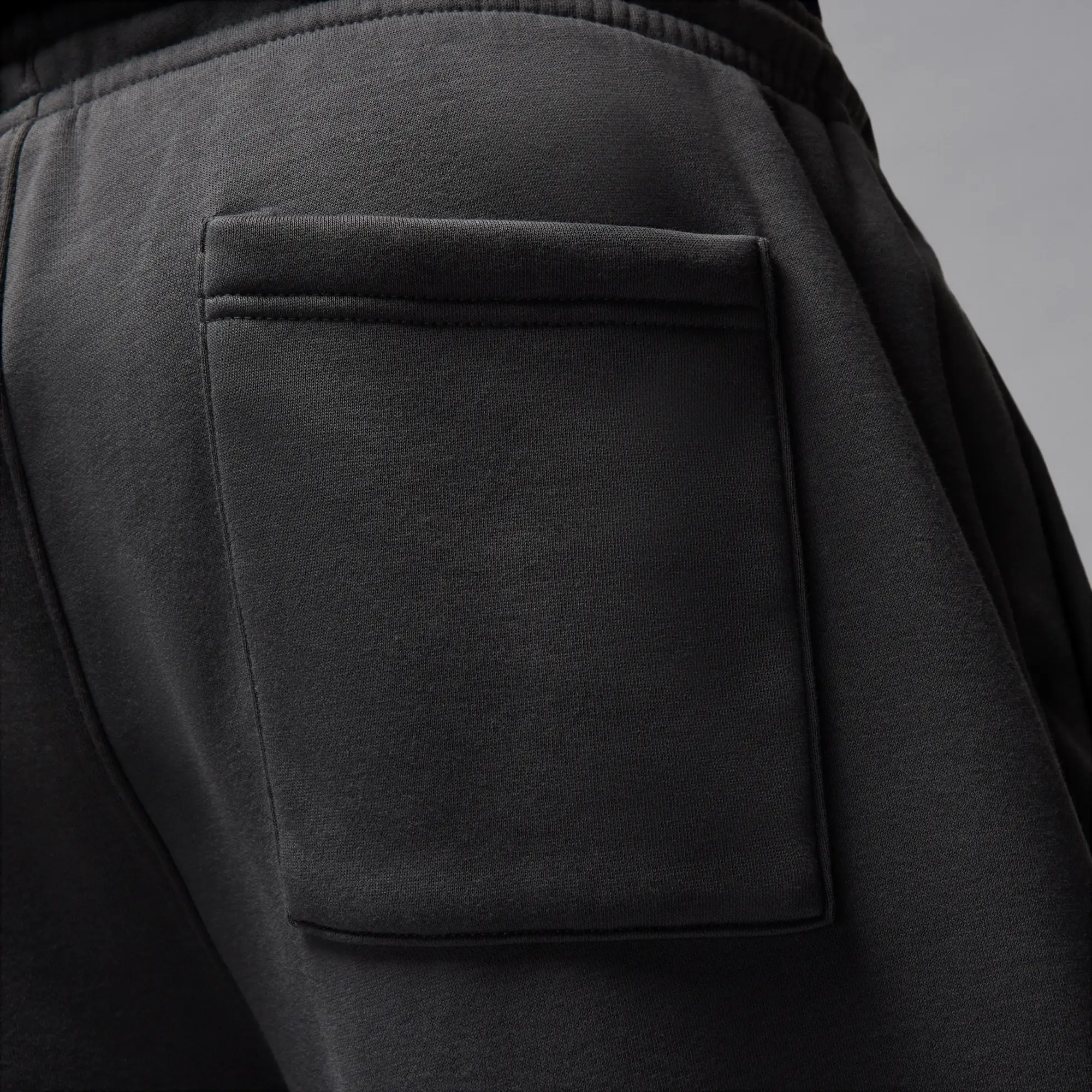 Nike Jordan Brooklyn Fleece Men's Oversized Open-Hem Trousers - Grey - Cotton/Polyester