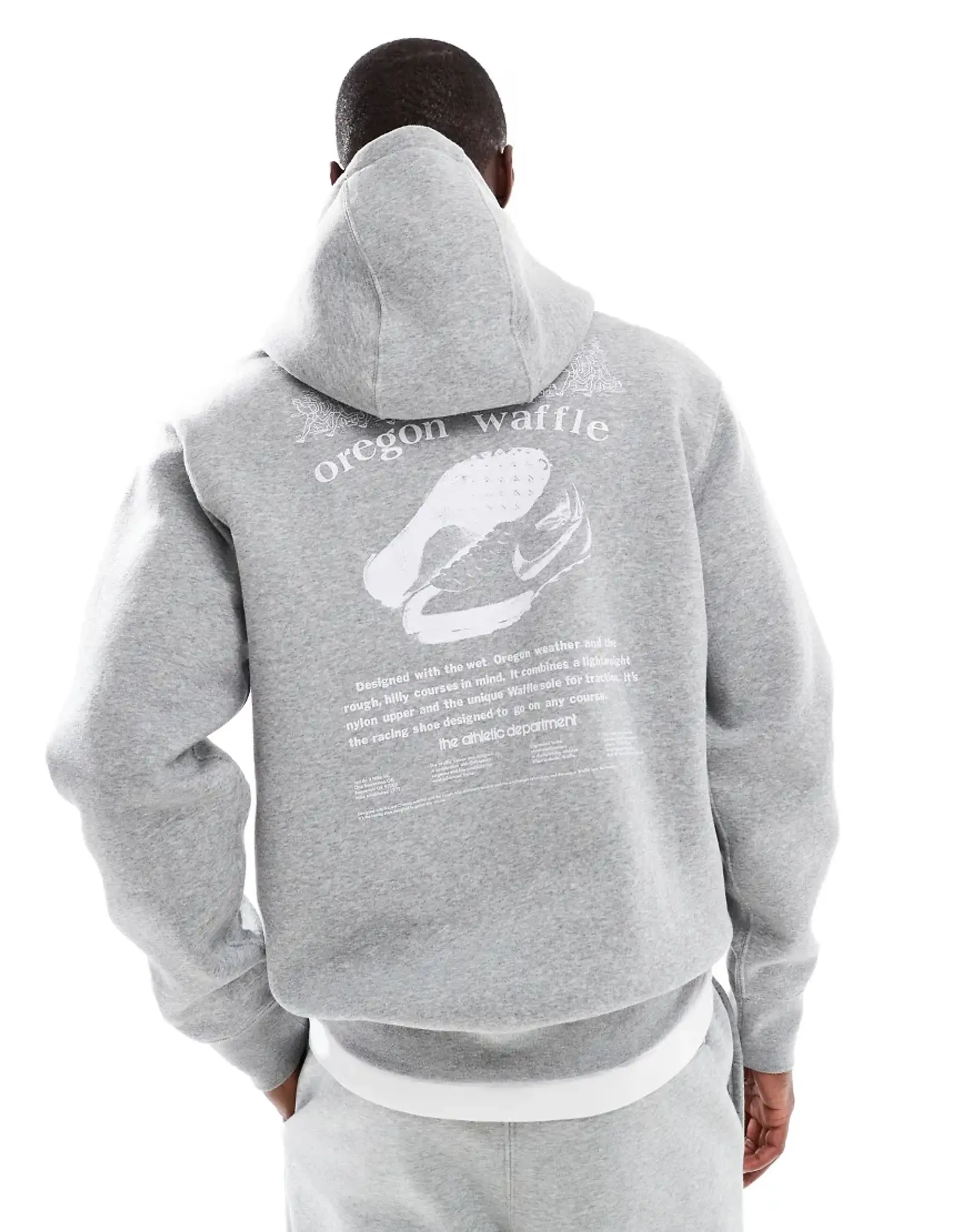 Nike Club Graphic Hoodie In Grey