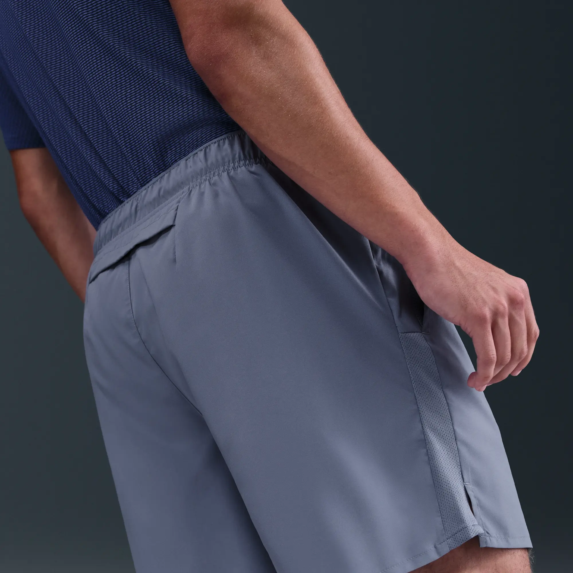 Nike Challenger Men's Dri-FIT 18cm (approx.) Brief-Lined Running Shorts - Blue - Polyester