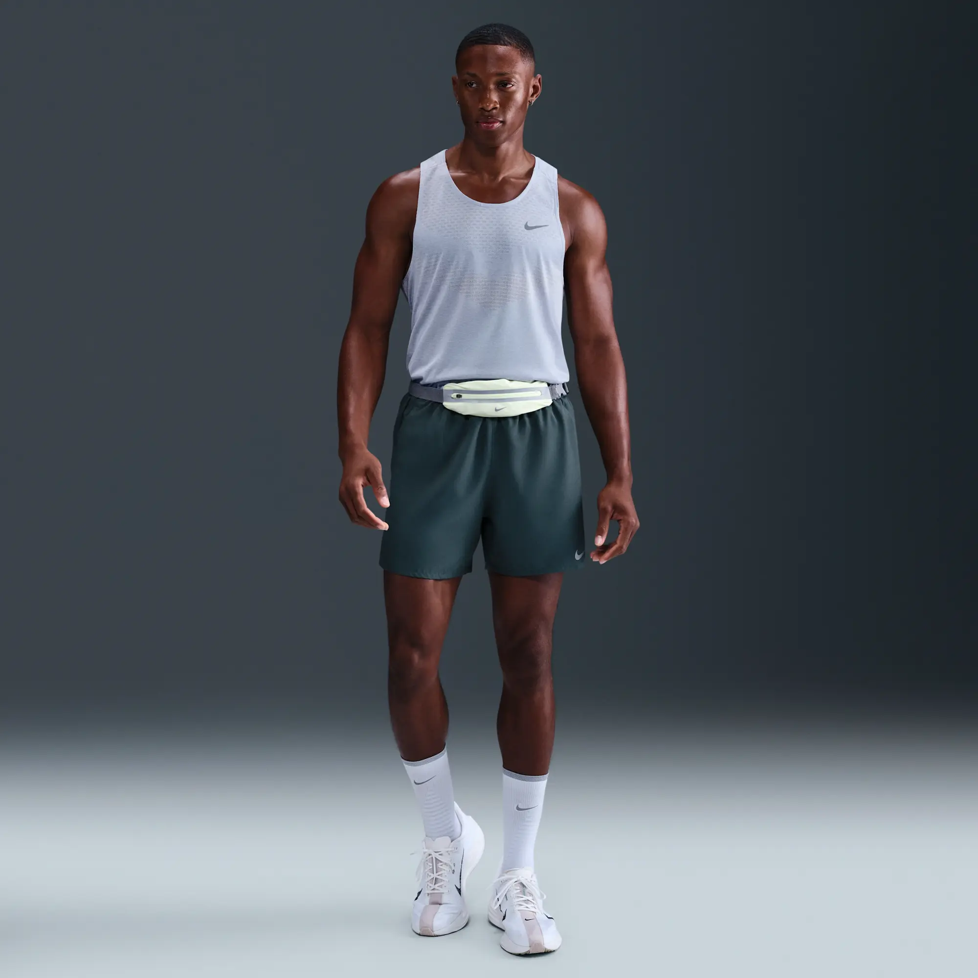 Nike Stride Men's Dri-FIT ADV Running Tank Top - Grey - Polyester