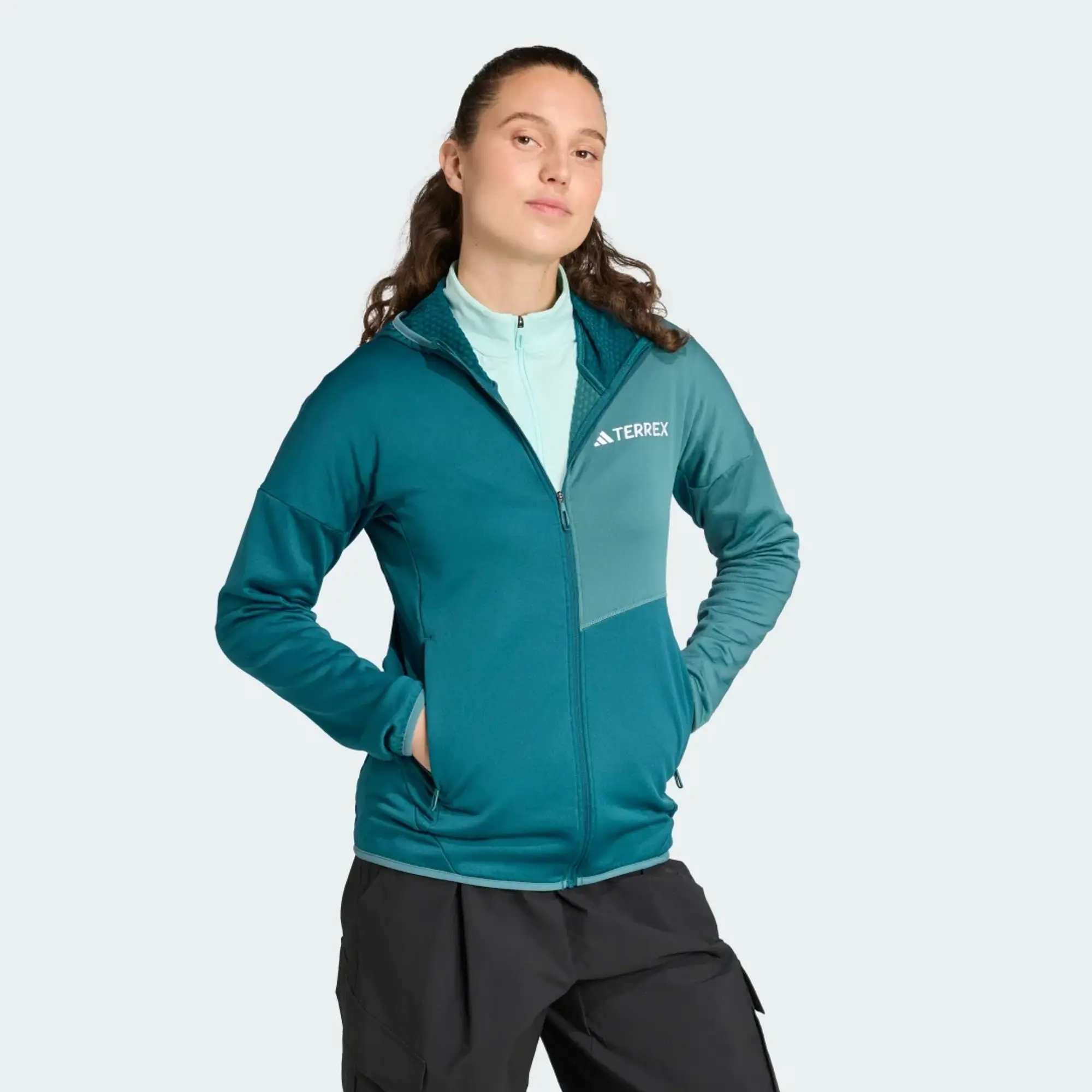adidas Terrex Xperior Climawarm Light Fleece Hooded Jacket