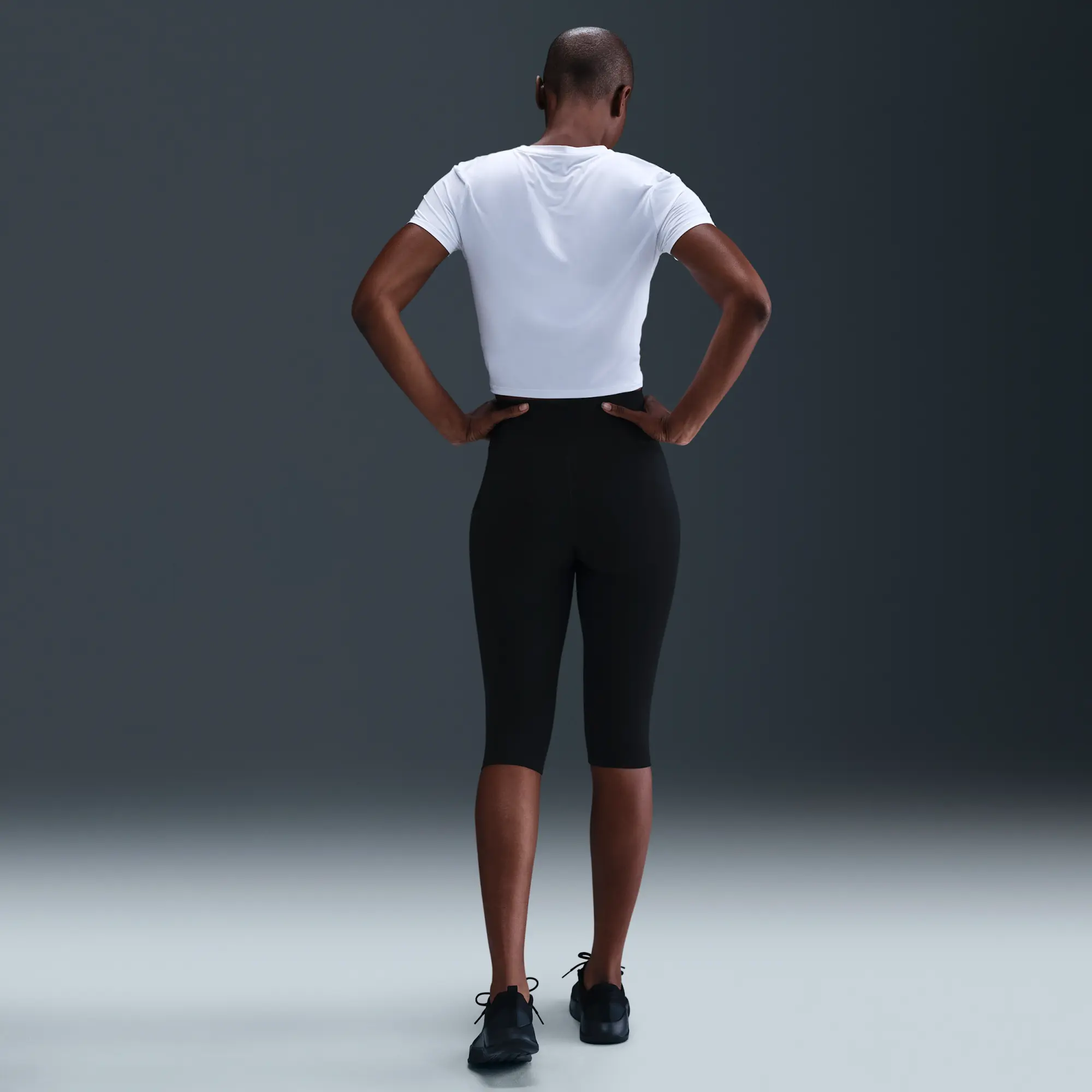 Nike One Women's High-Waisted Capri Leggings - Black - Polyester/Elastane