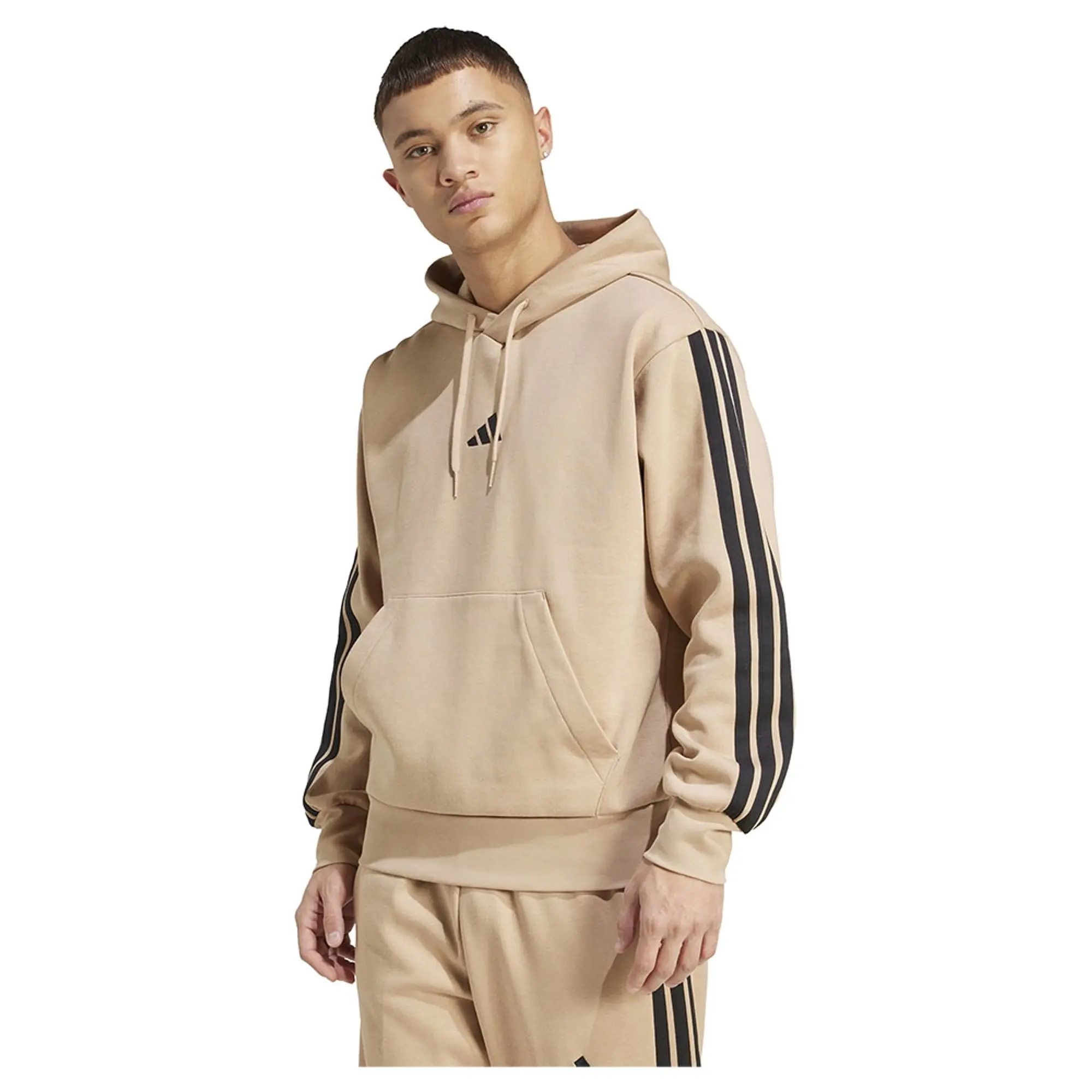 Adidas Essentials 3 Stripes Fleece Hoodie