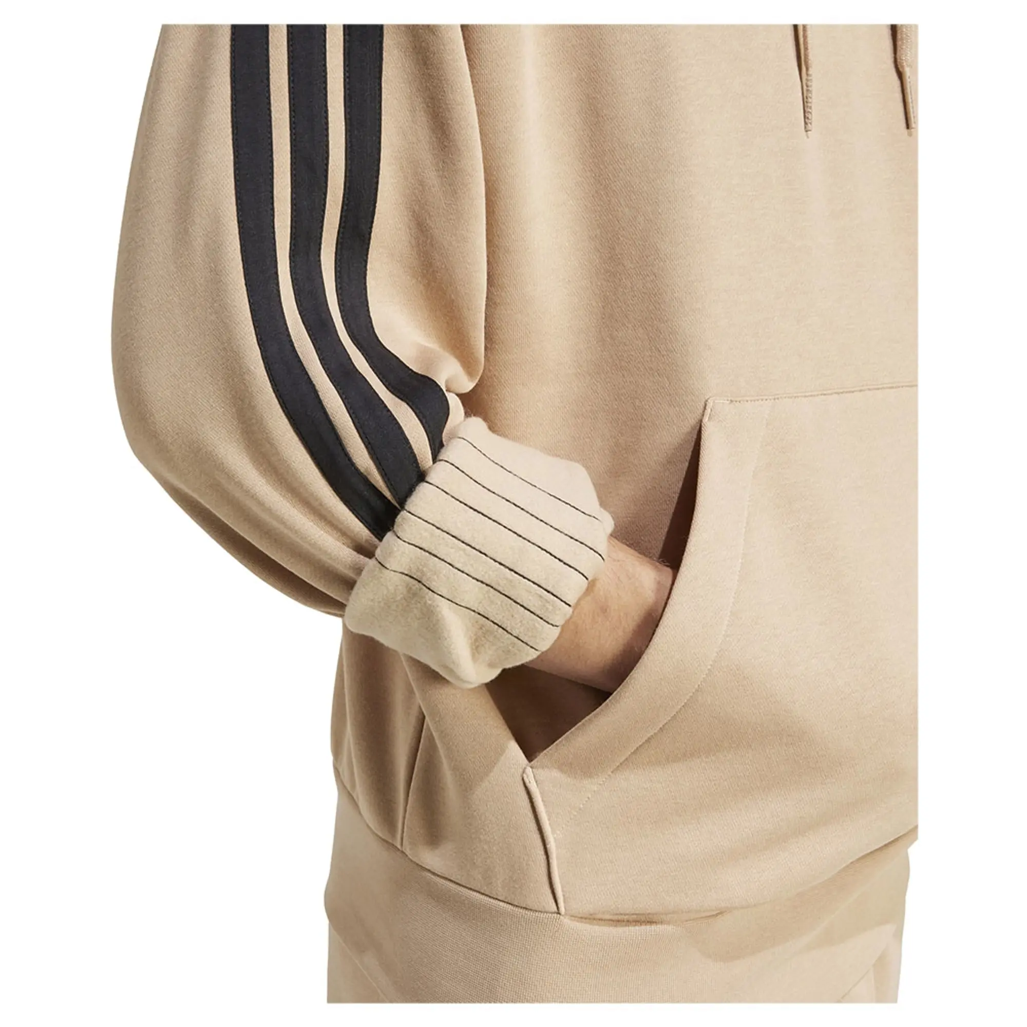 Adidas Essentials 3 Stripes Fleece Hoodie