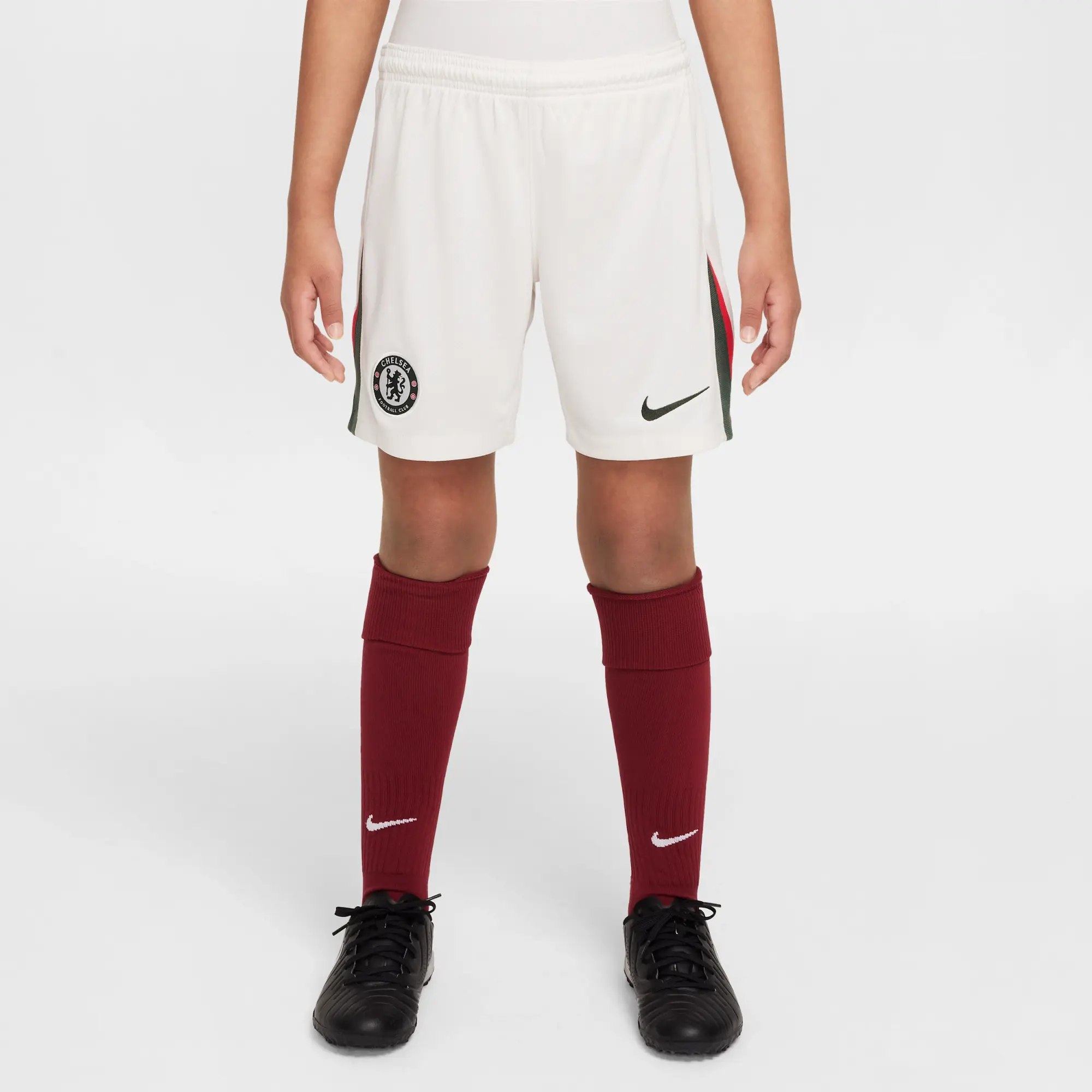Chelsea F.C. 2025/26 Stadium Away Older Kids' Nike Dri-FIT Football Replica Shorts - Grey - Polyester