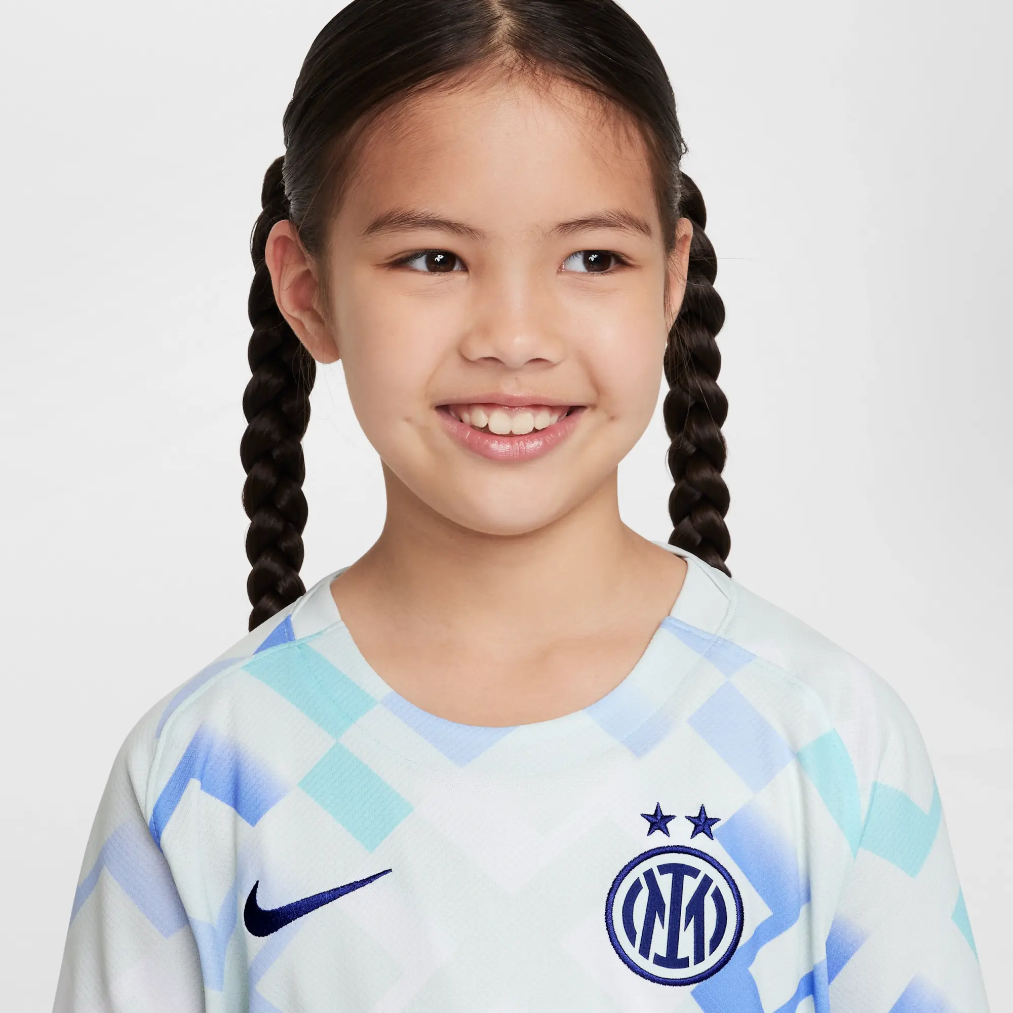 Inter Milan 2025/26 Stadium Away Older Kids' Nike Dri-FIT Football Replica Shirt - Blue - Polyester